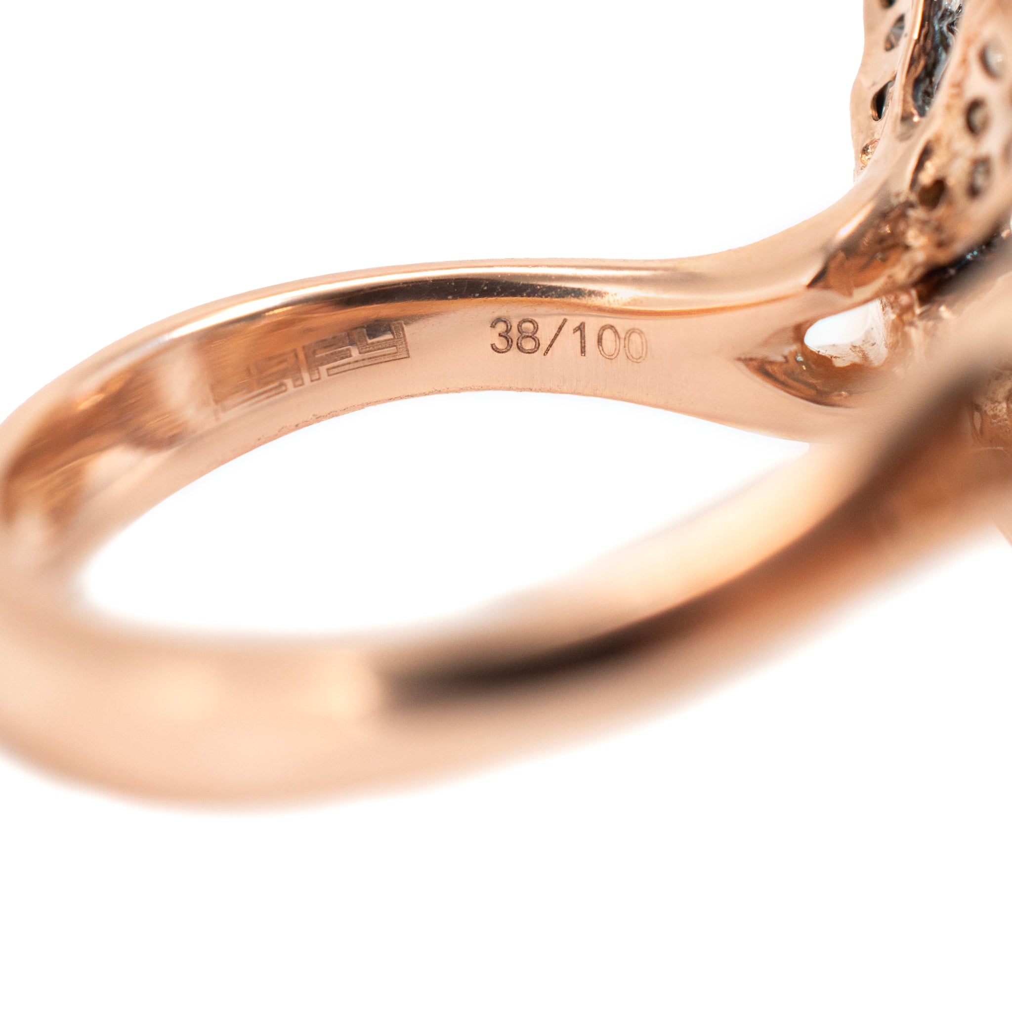 Effy Limited Edition 14K Rose Gold Brown & White Diamond Butterfly Cocktail Ring