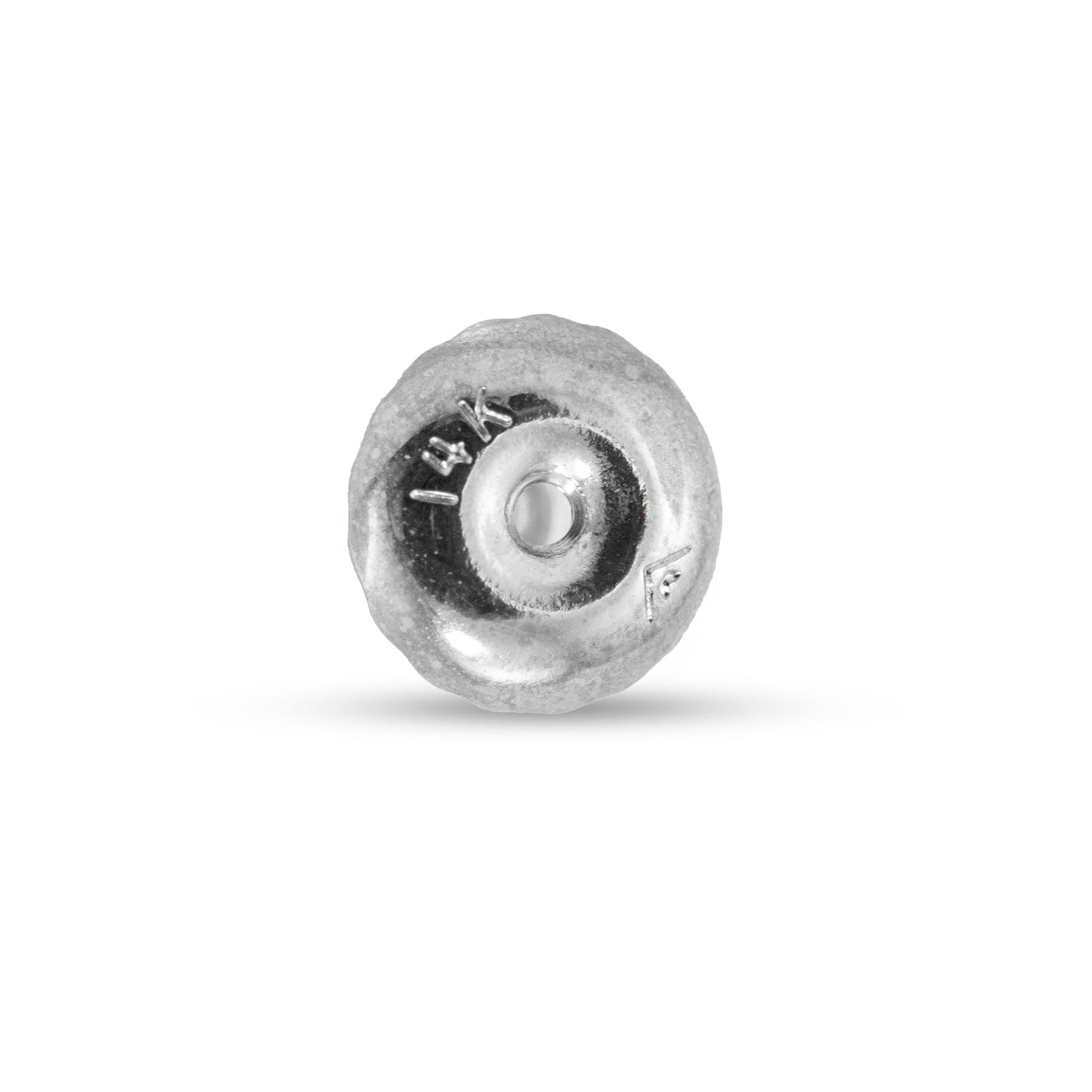 14K White Gold 6 Prong Screw Back 2.60 CT Round Diamond Stud Earrings