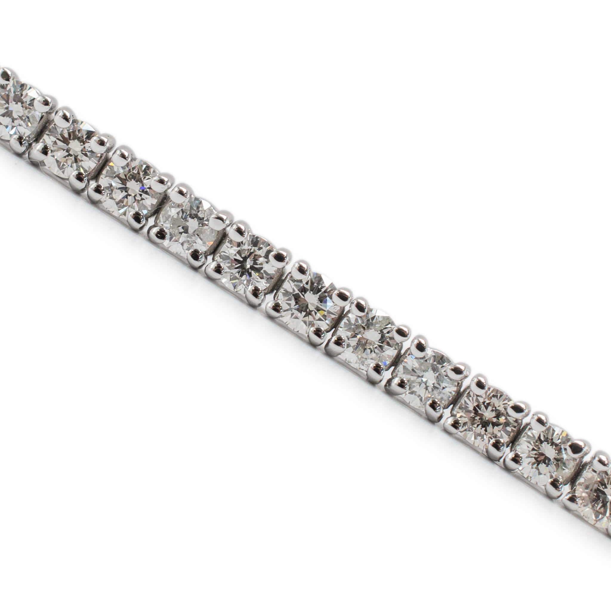 14K White Gold 4-Prong 3.30ct Diamond Tennis Bracelet