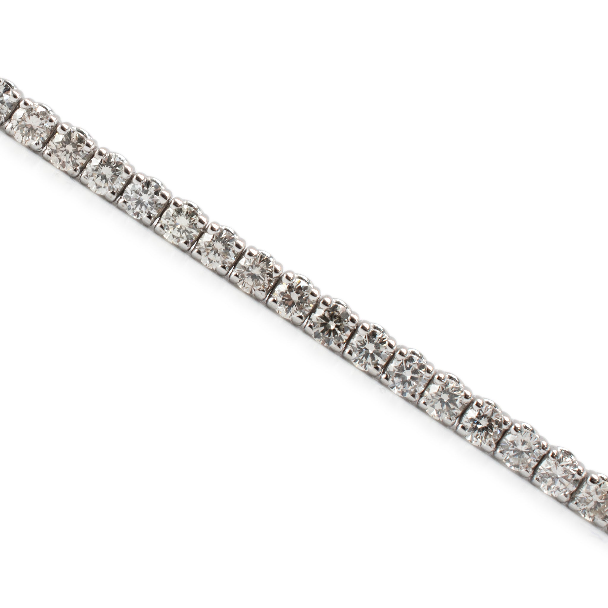 14K White Gold 4-Prong 2.51ct Diamond Tennis Bracelet