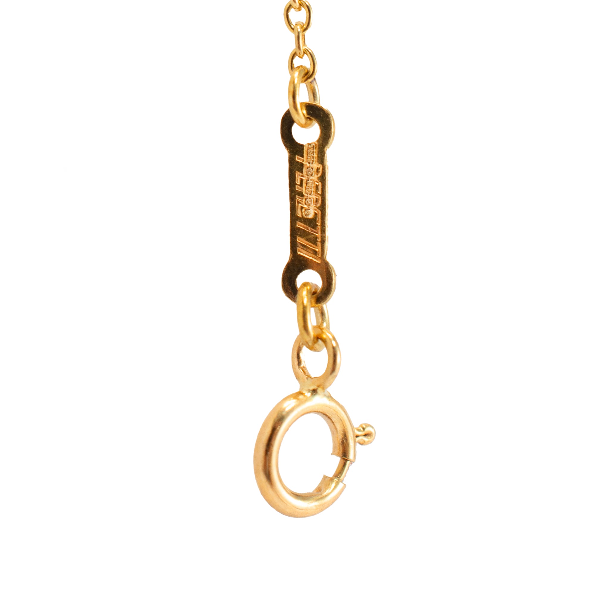 Tiffany & Co. Elsa Peretti 18K Yellow Gold 16MM Open Heart Pendant Necklace