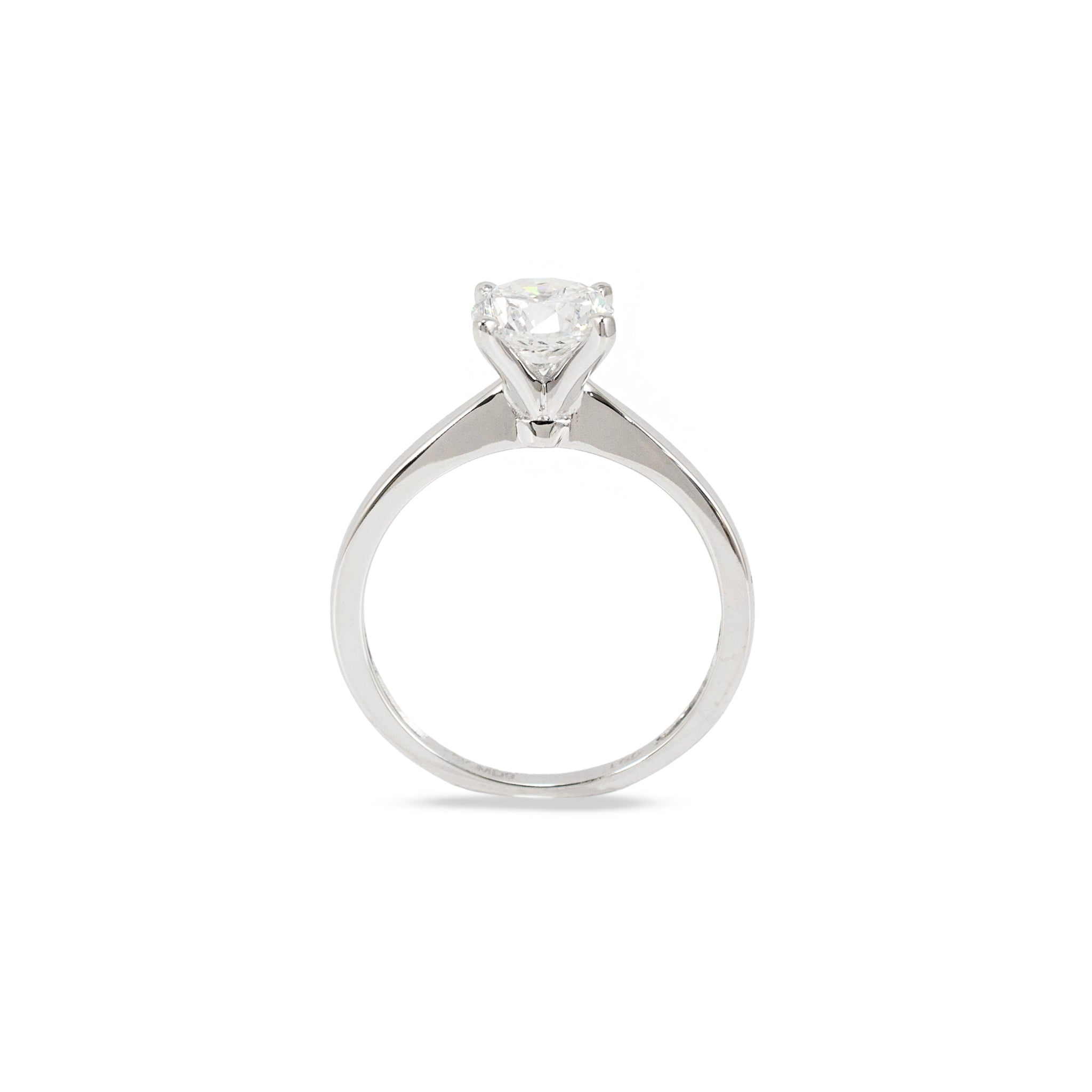 Ladies 10K White Gold 1.10ct Lab Grown Diamond Solitaire Engagement Ring