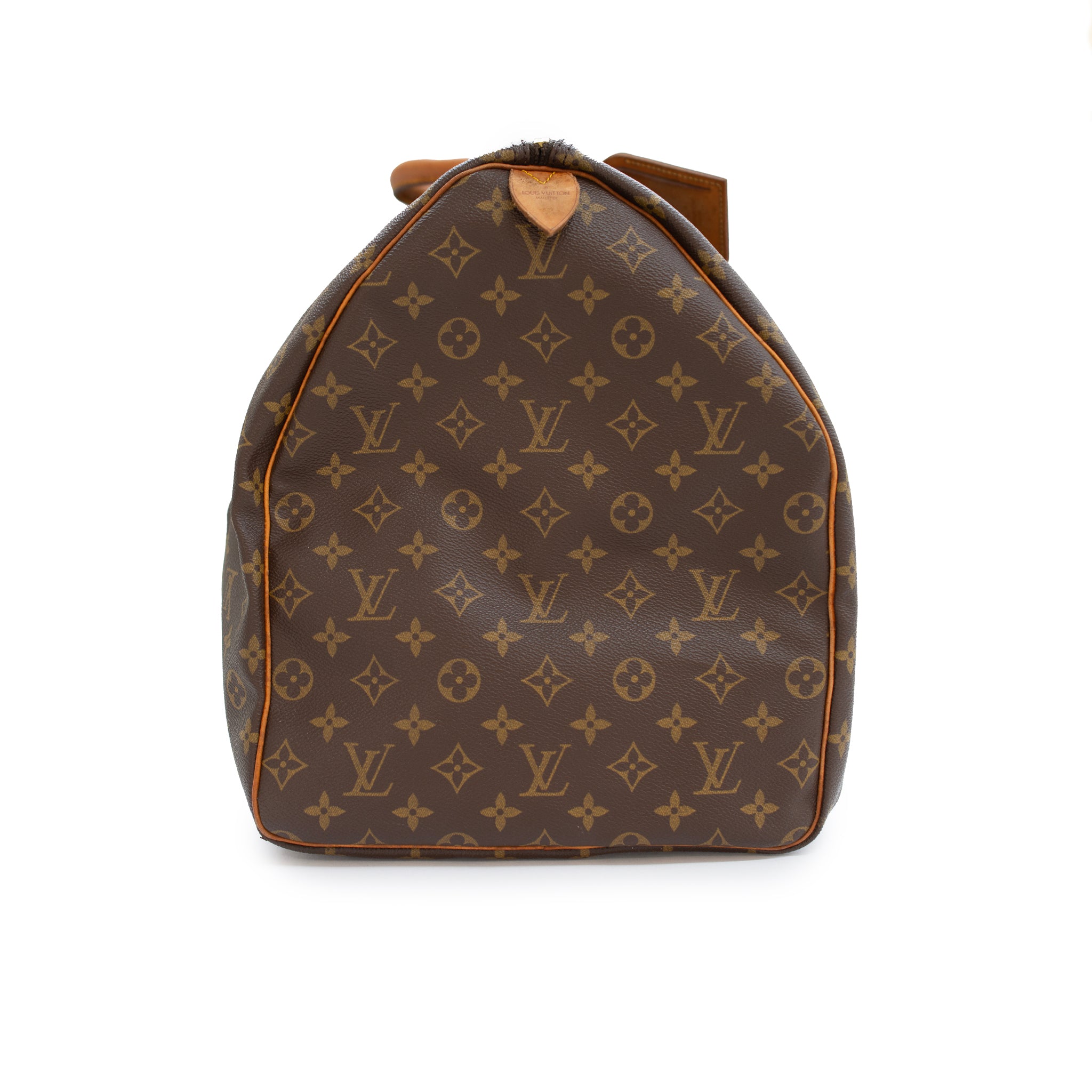 Vintage Louis Vuitton Keepall 55 Monogram Leather Top Handle Travel Bag