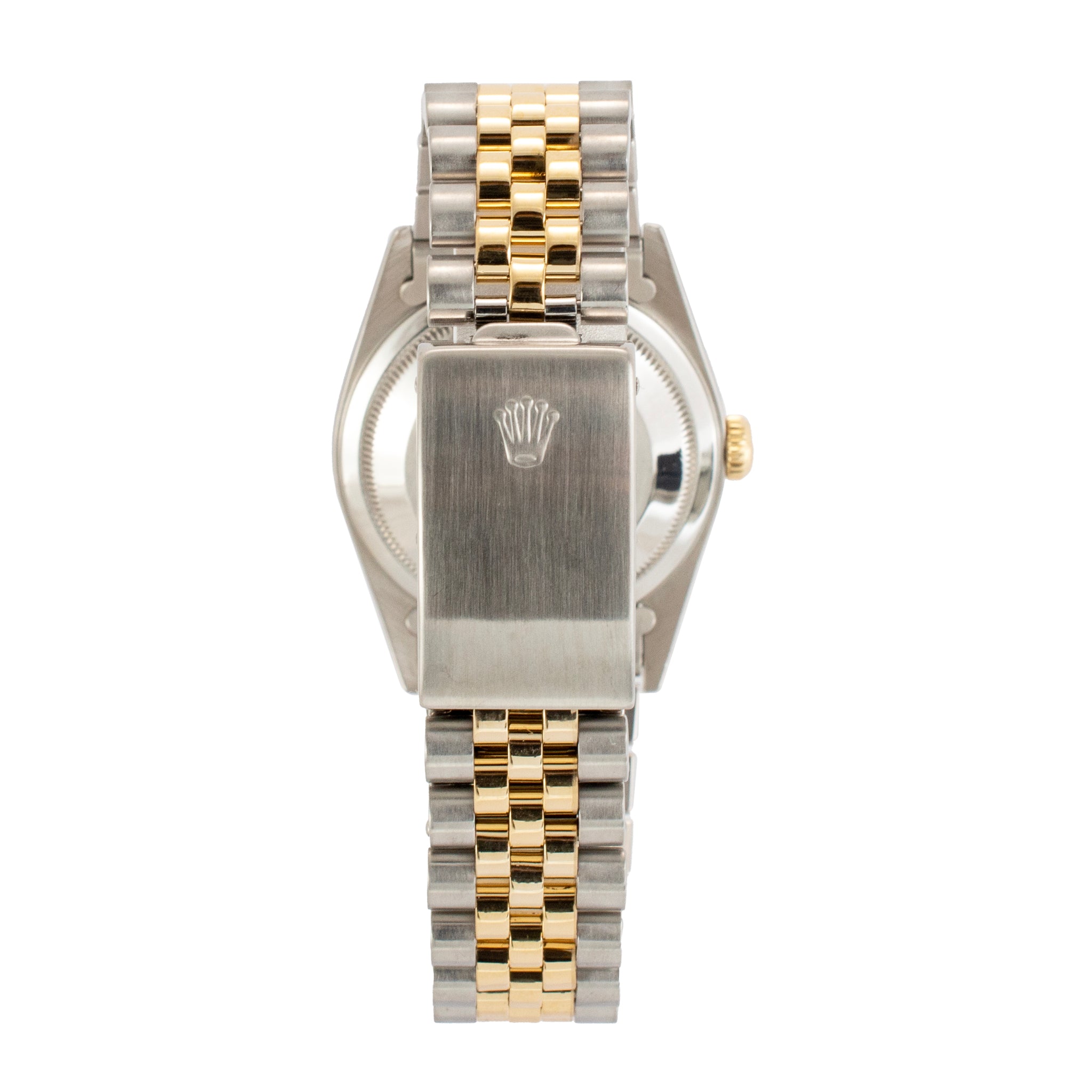 1993 Rolex Datejust 36MM 16233 Black Jubilee Two Tone Yellow Gold Steel Watch
