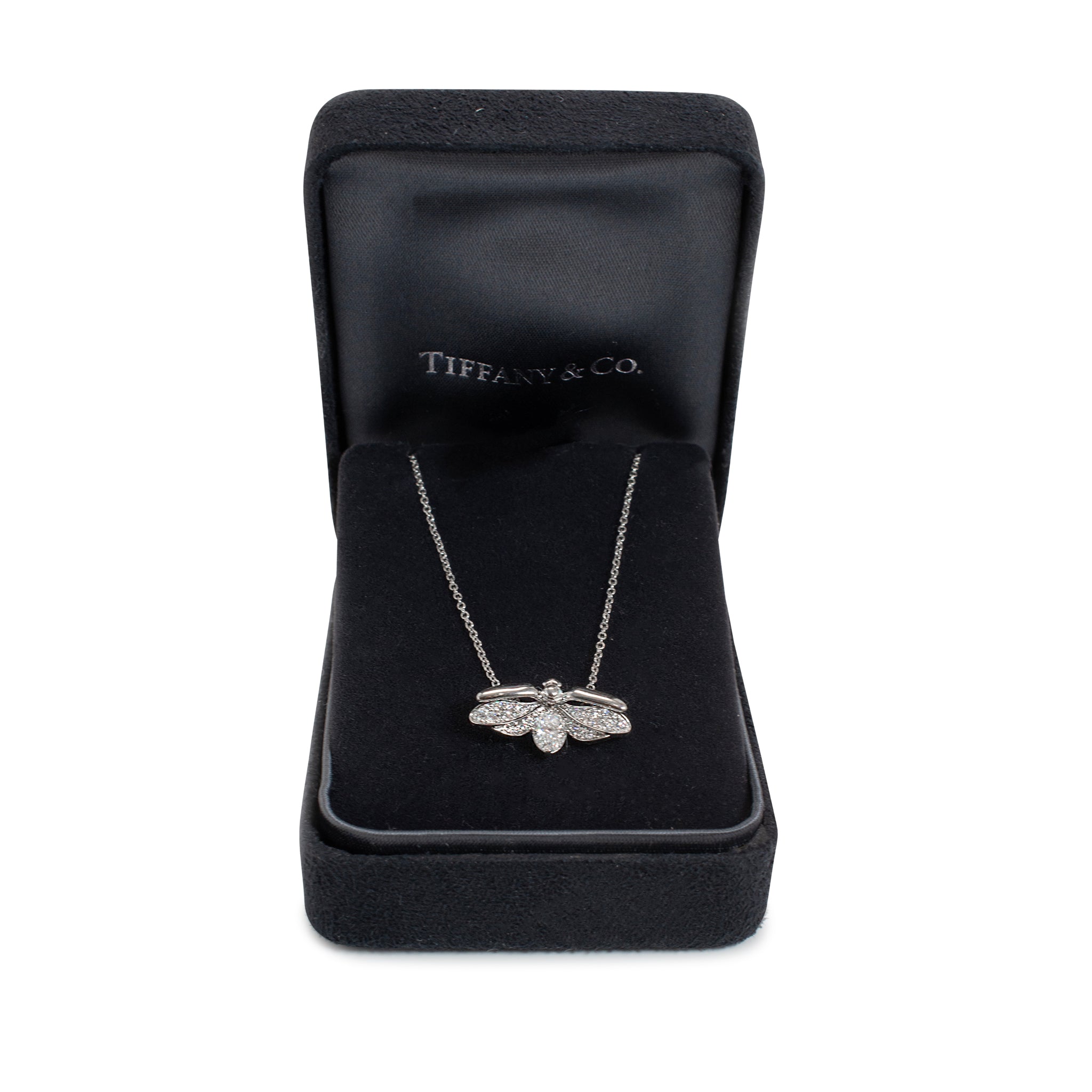 Tiffany & Co. Paper Flowers Collection Platinum Diamond Firefly Pendant Necklace