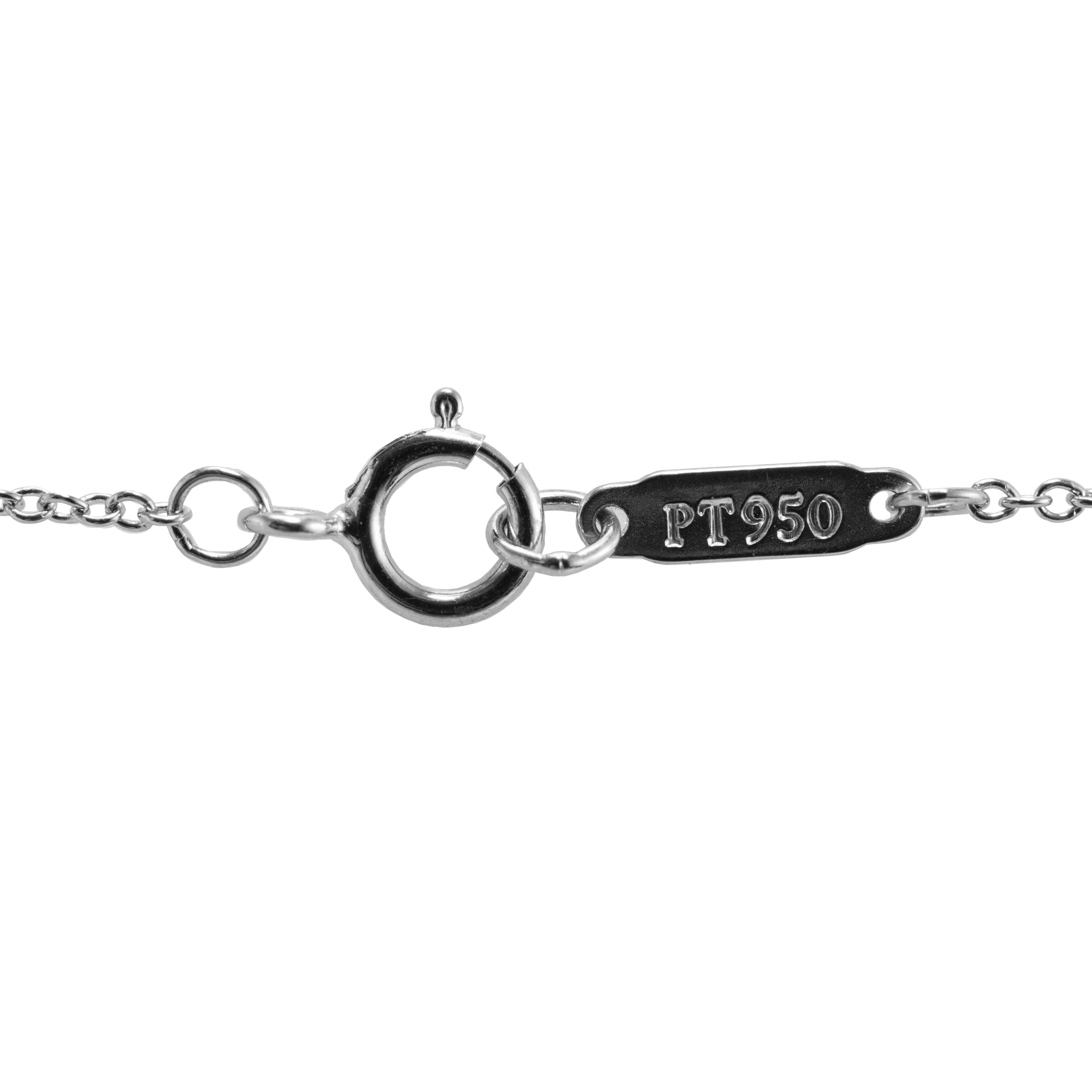 Tiffany & Co. Fleur De Lis Platinum 18K Gold Diamond Key Pendant Necklace