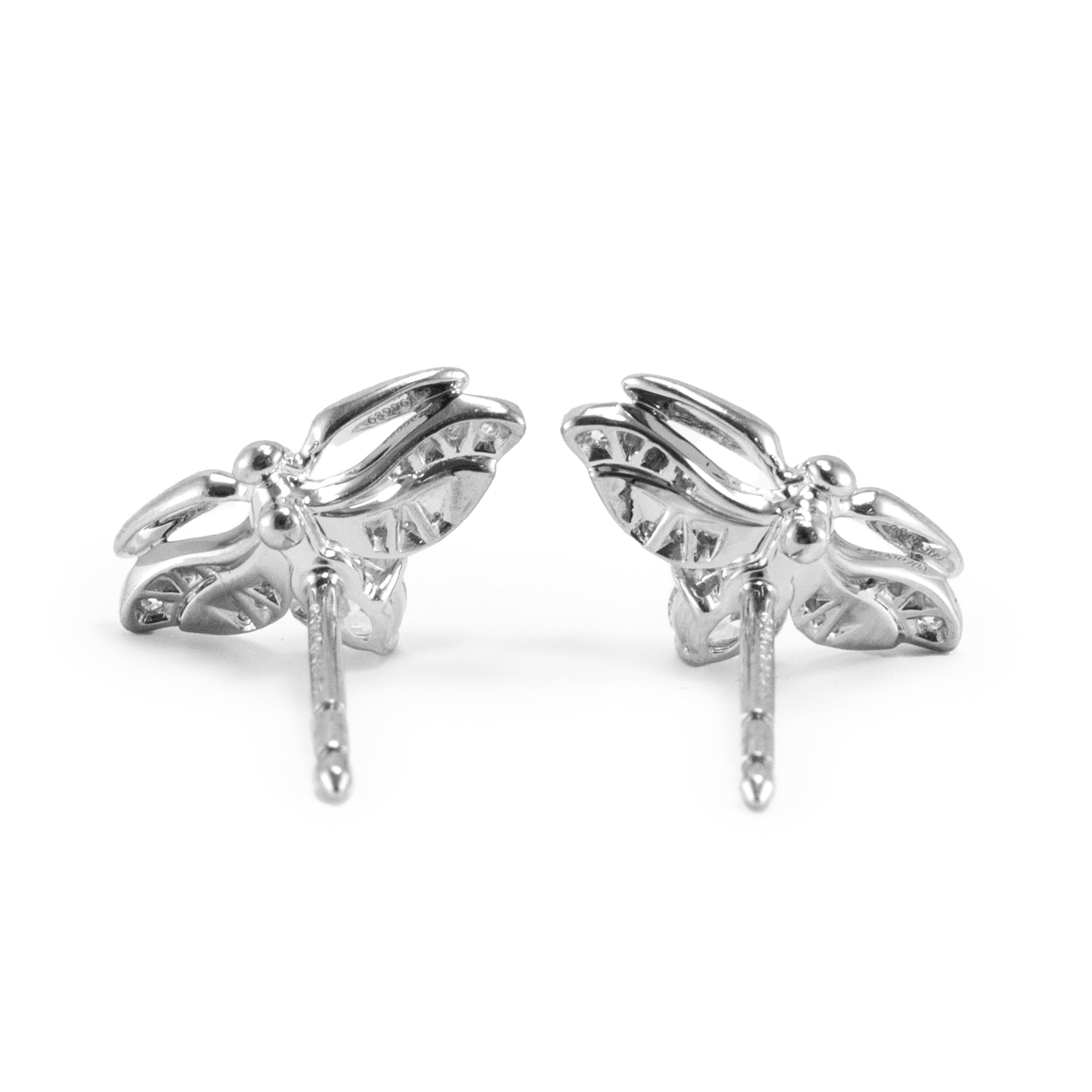 Tiffany & Co. Paper Flowers Collection Platinum Diamond Firefly Stud Earrings