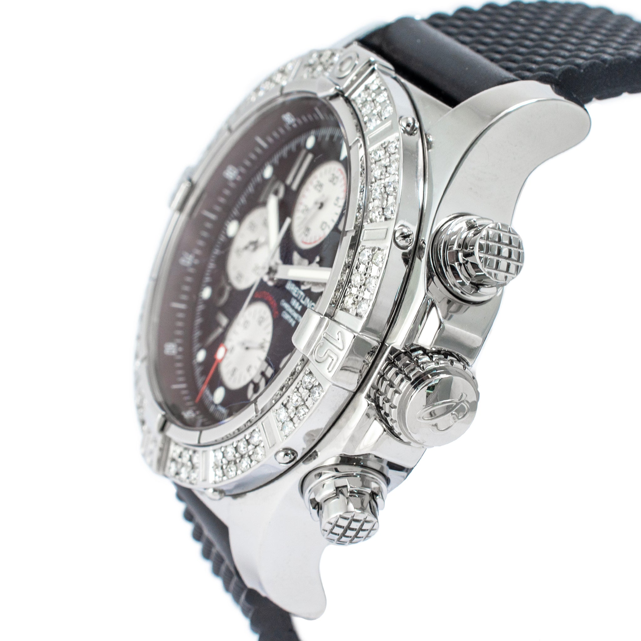 Breitling Super Avenger 48MM A1337011 Diamond Bezel Stainless Steel Chrono Watch
