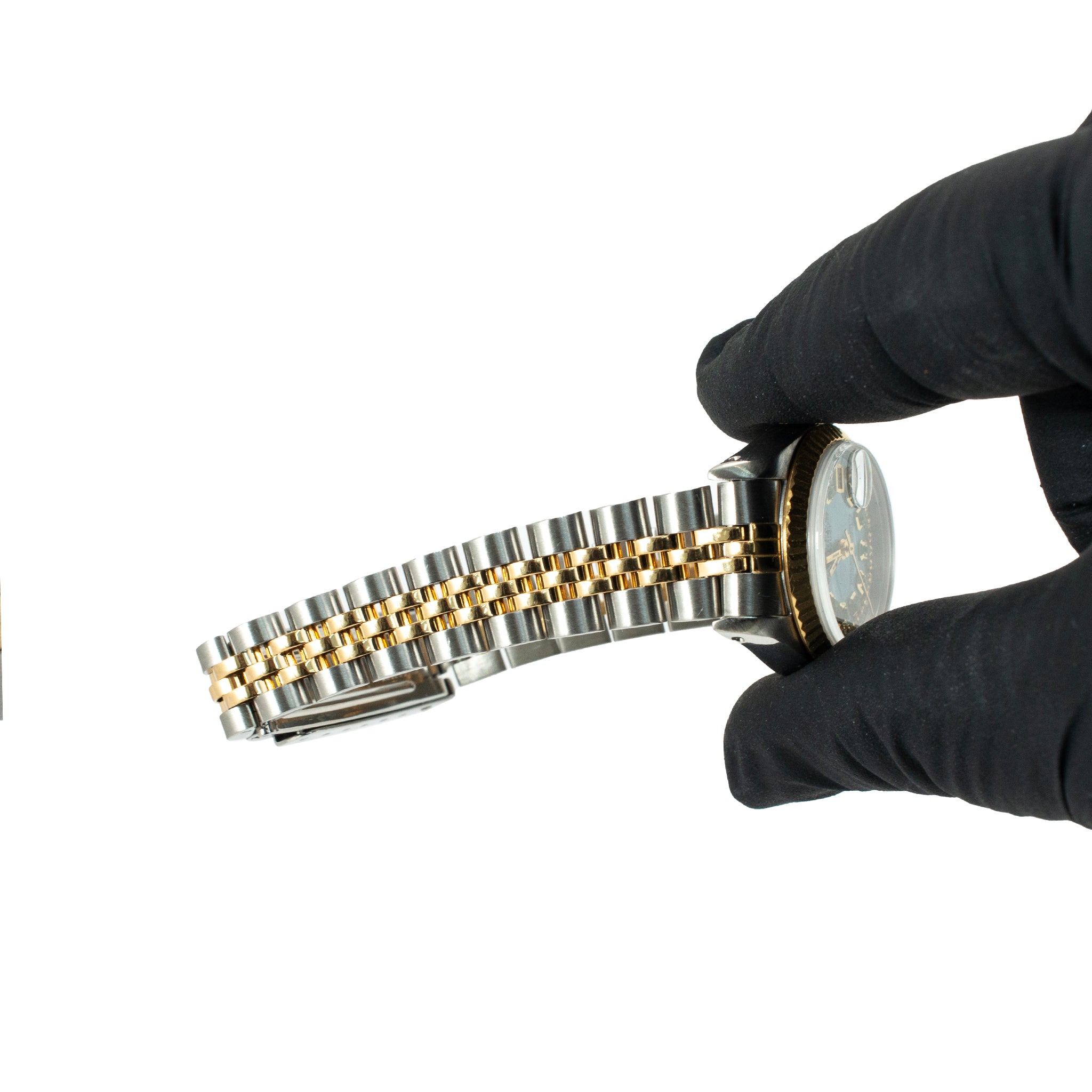 Ladies Rolex Datejust 26MM 69173 Mop Emerlad Diamond Jubilee Gold Steel Watch