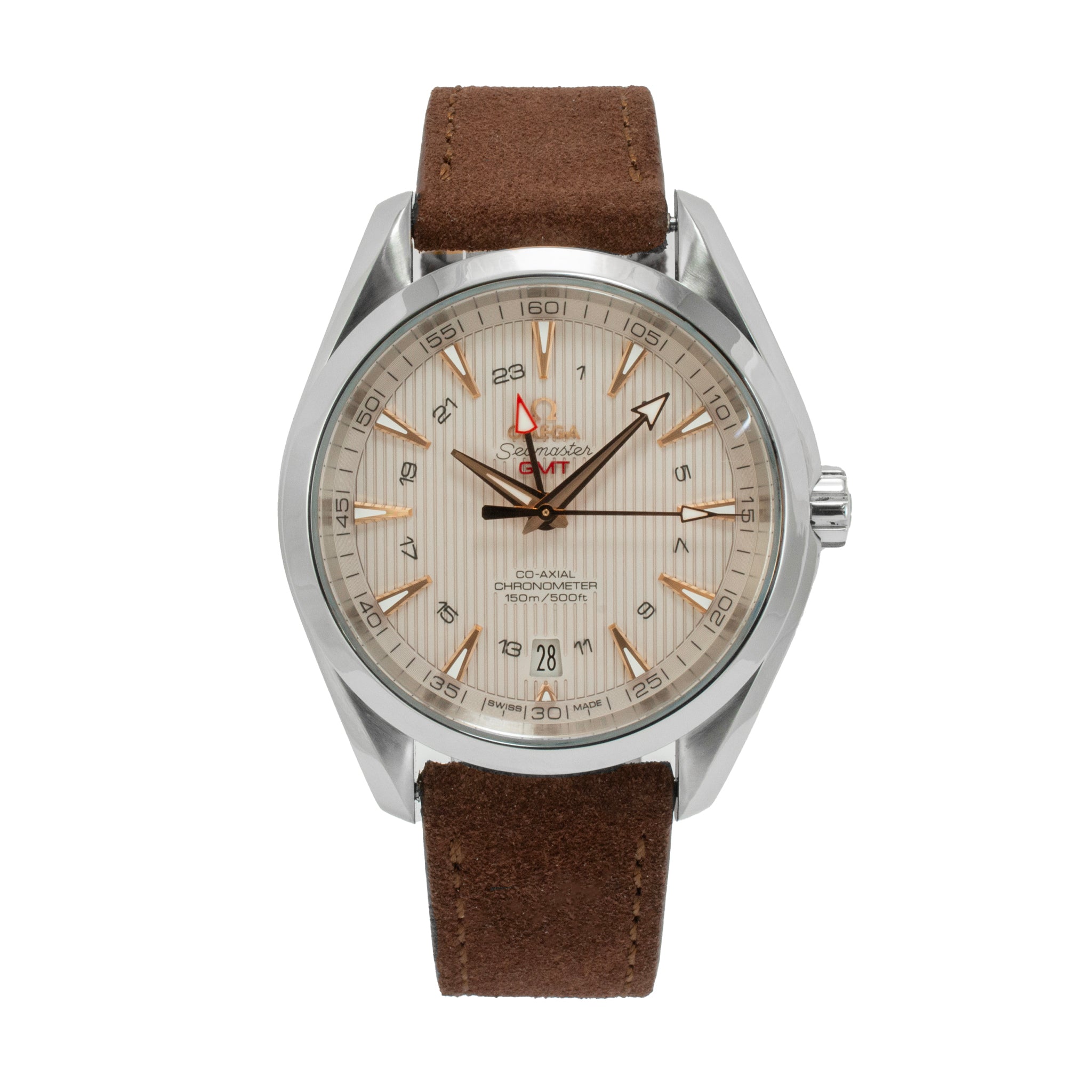 Omega Seamaster Aqua Terra Gmt 43MM 231.13.43.22.02.004 Silver Dial Steel Watch