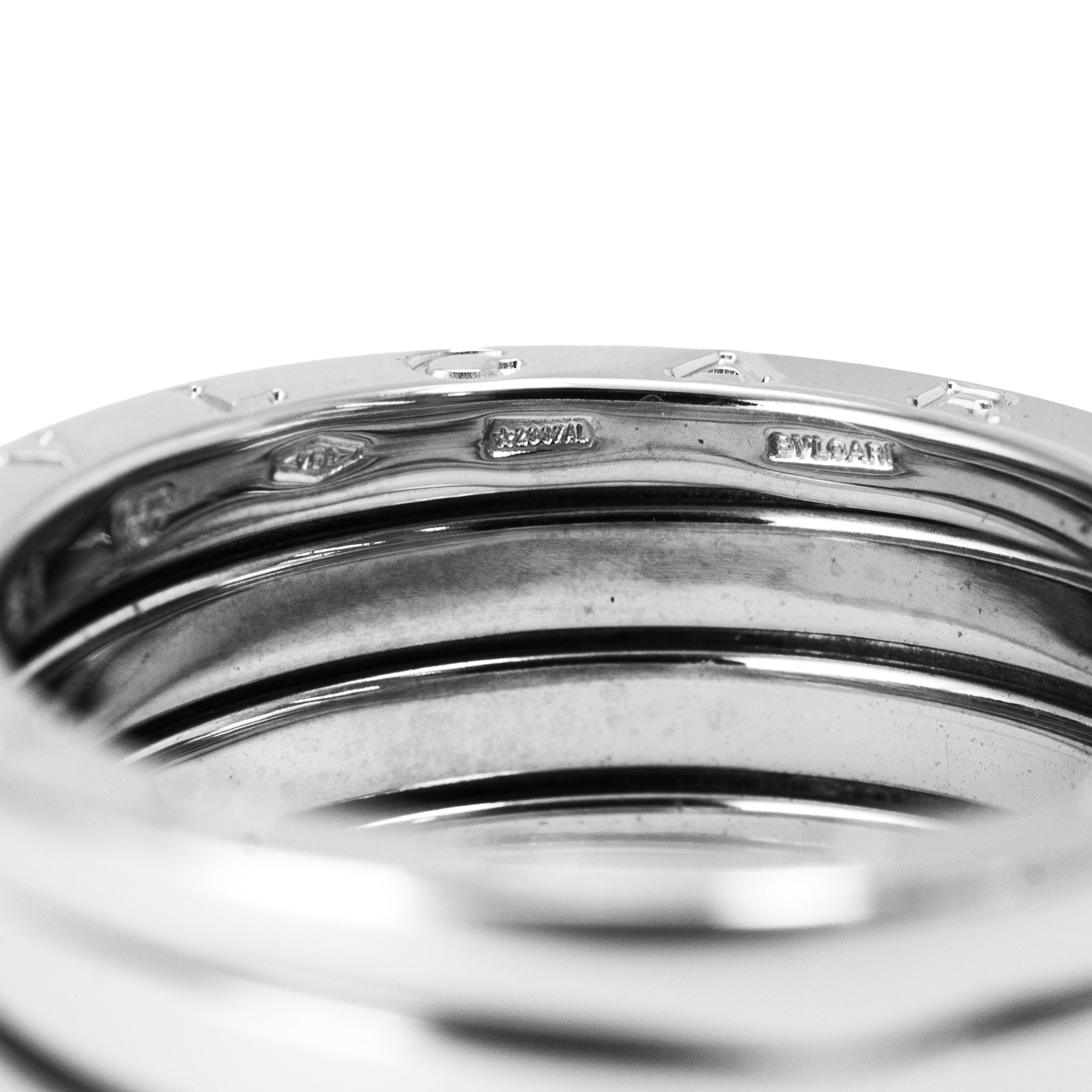 Men’s Bvlgari B.zero1 18K White Gold Four Band Ring
