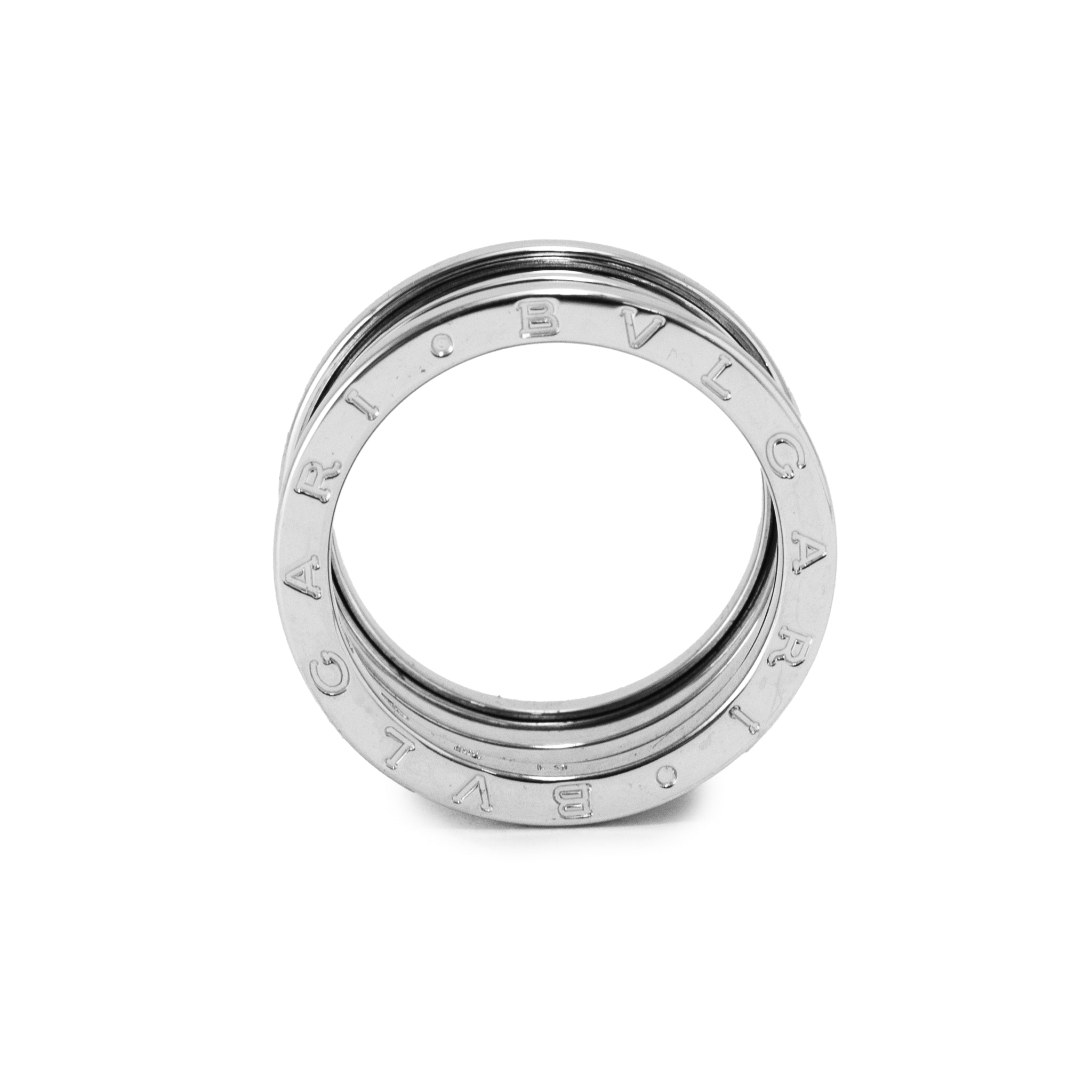 Men’s Bvlgari B.zero1 18K White Gold Four Band Ring