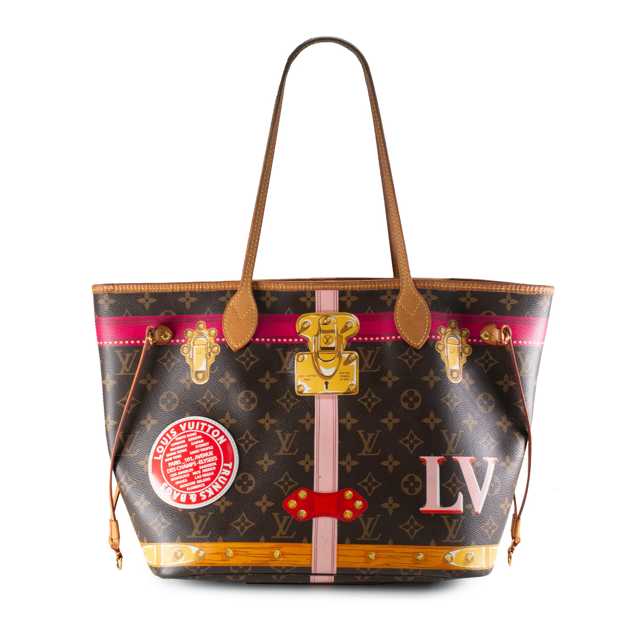 Louis Vuitton Monogram Summer Trunks Neo Neverfull MM M41390 Tote Handbag