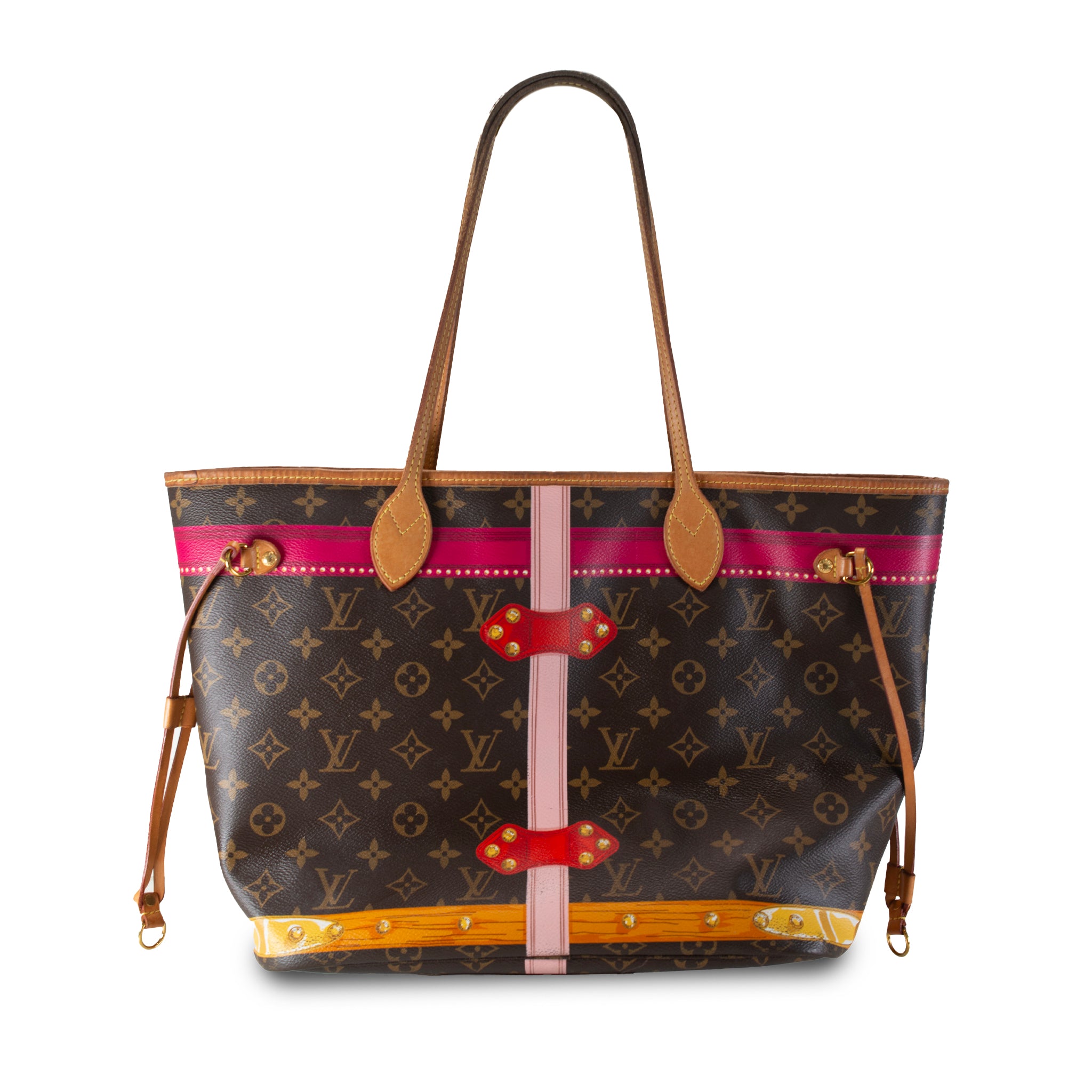 Louis Vuitton Monogram Summer Trunks Neo Neverfull MM M41390 Tote Handbag