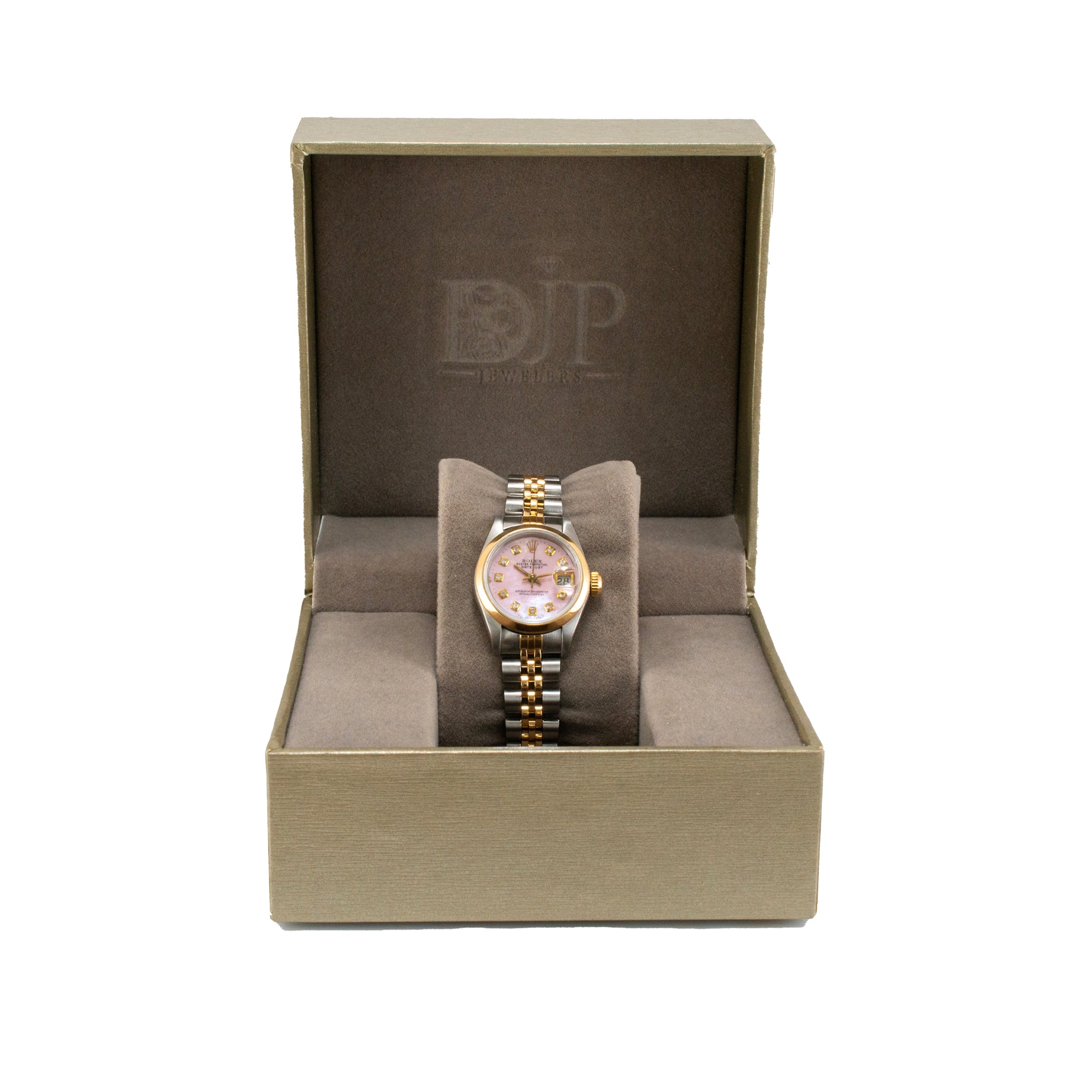Rolex Lady Datejust 26MM 69163 Diamond Mop Dial Jubilee Yellow Gold Steel Watch