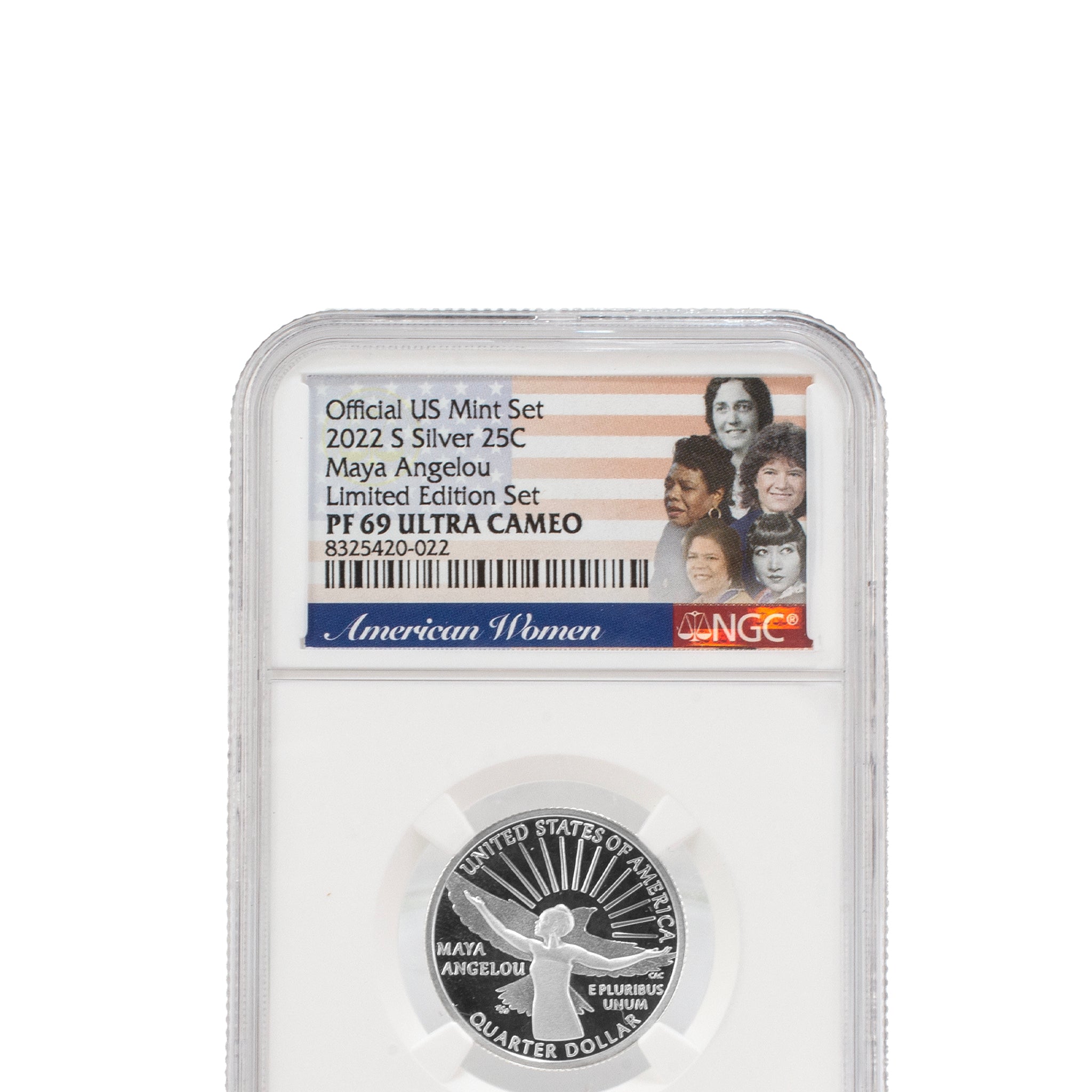 2022 S 25C NGC PF 69 Ultra Cameo Quarter 90% Silver Maya Angelou Us Mint Coin