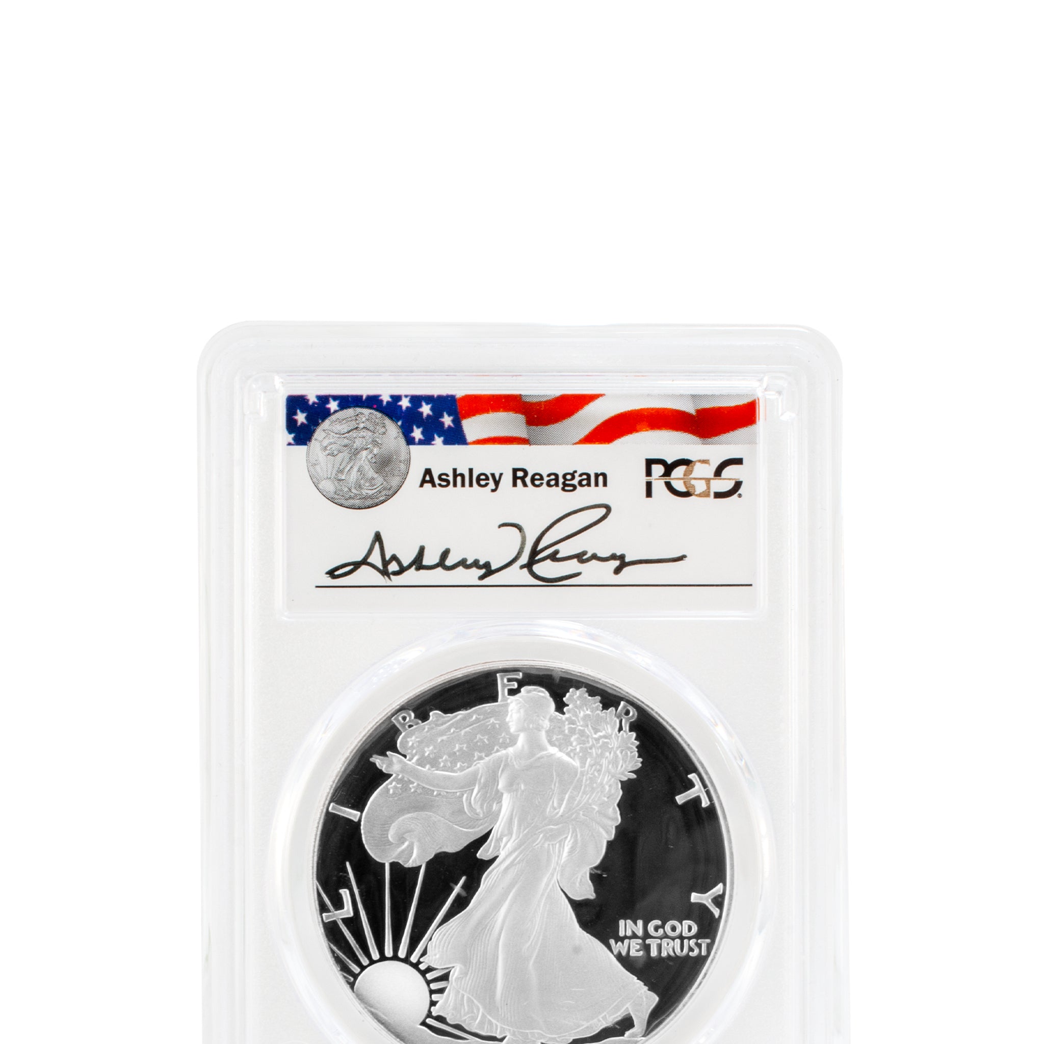 1986-S PCGS PR69CAM 1OZ Ashley Reagan Legacy Series $1 Silver Eagle Coin
