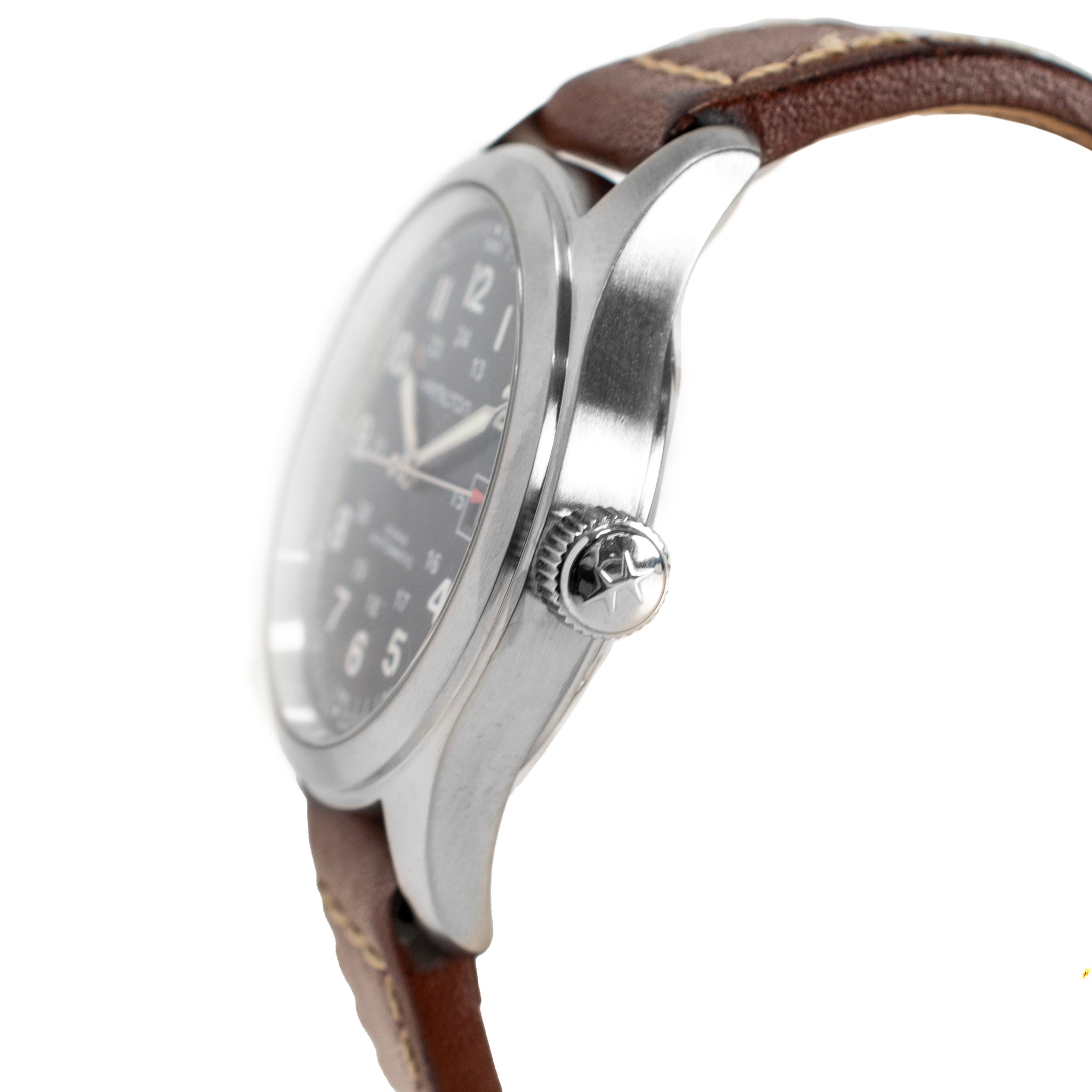 Hamilton Khaki Field Auto 38MM H70551 Brown Leather Steel Automatic Watch