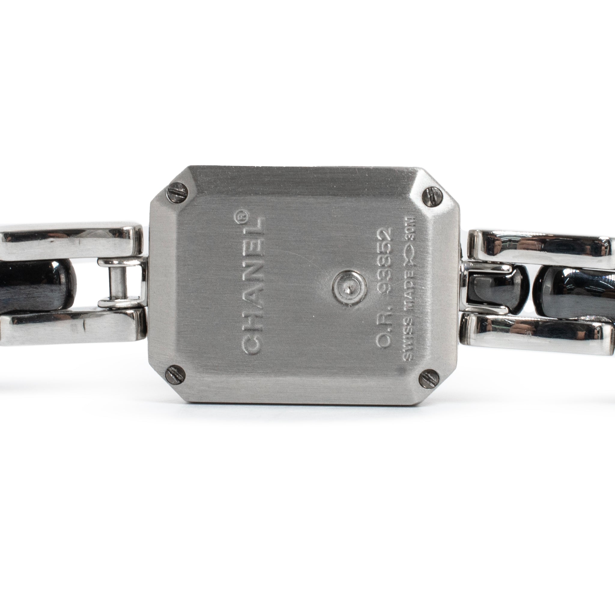 Chanel Premiere 19.7mm Ceramic H2163 Diamond Bezel Black Ceramic and Steel Watch