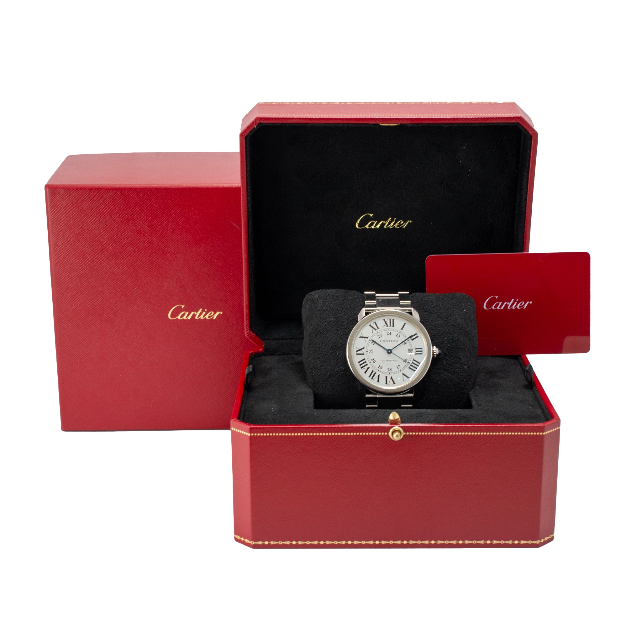 2020 Cartier Ronde Solo 42MM W6701011 / 3802 Stainless Steel Automatic Watch