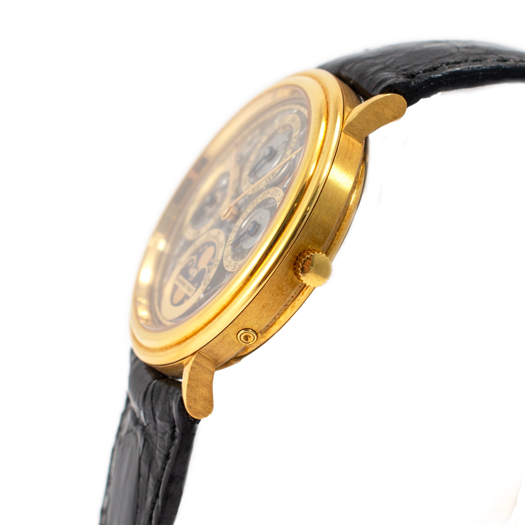 Vintage Audemars Piguet Quantieme Perpetual Calendar 25558BA Skeleton Gold Watch