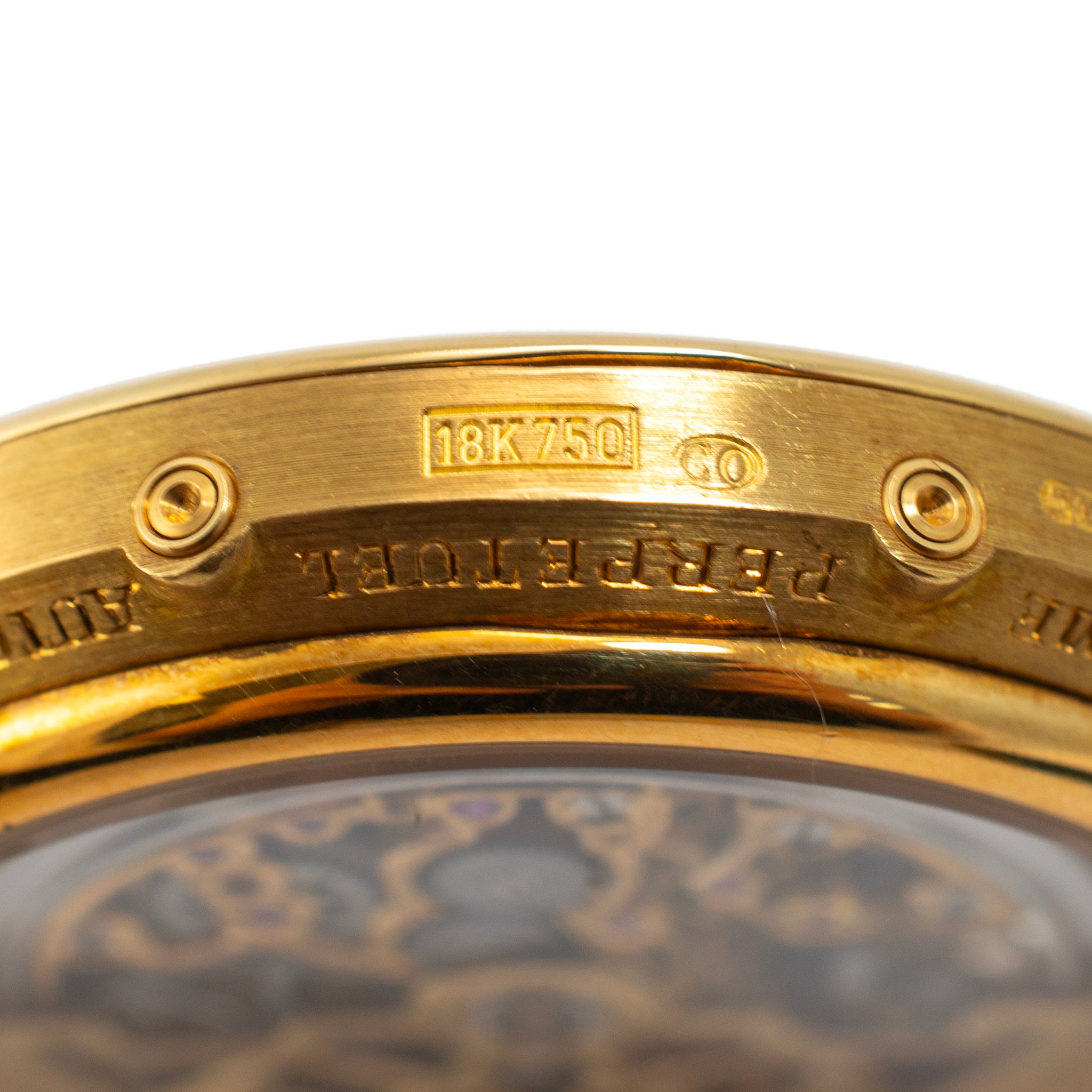 Vintage Audemars Piguet Quantieme Perpetual Calendar 25558BA Skeleton Gold Watch