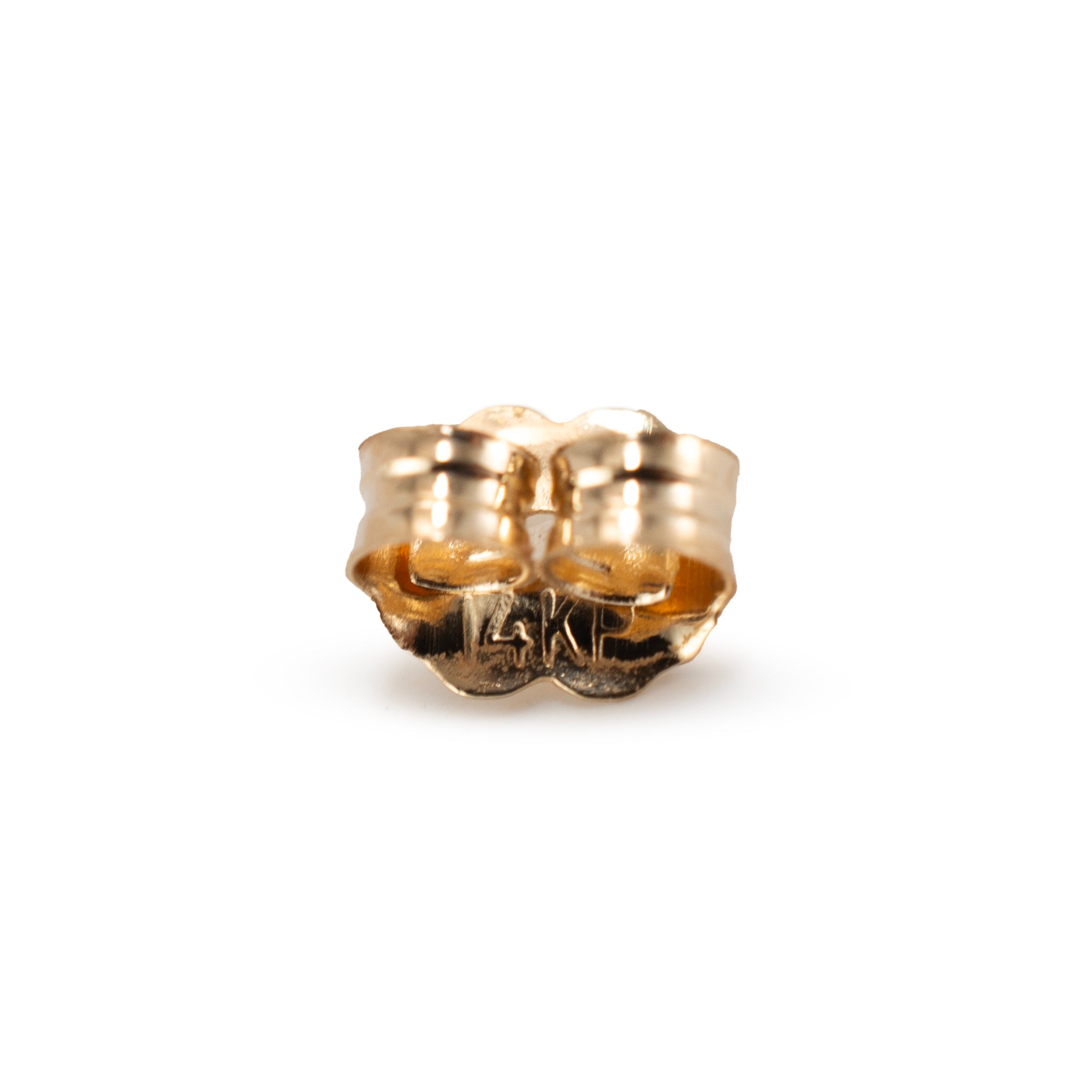 Ladies 14K Yellow Gold 0.40ct Diamond Push Back Stud Earrings