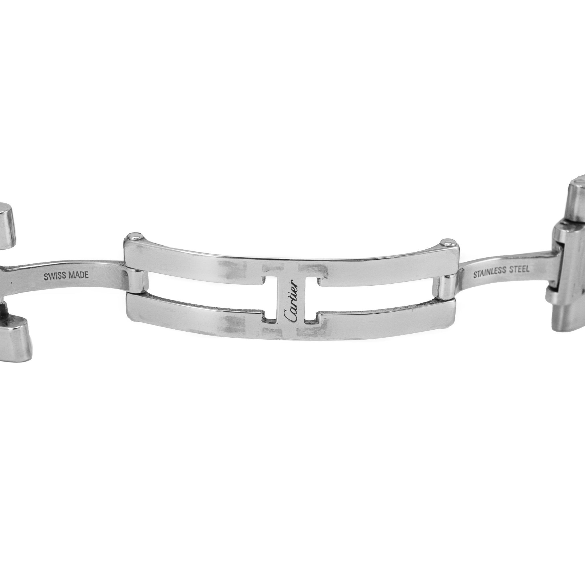 Cartier 21 Chronoscaph 38MM 2424 Black Silver Sub Roman Bezel Steel Quartz Watch