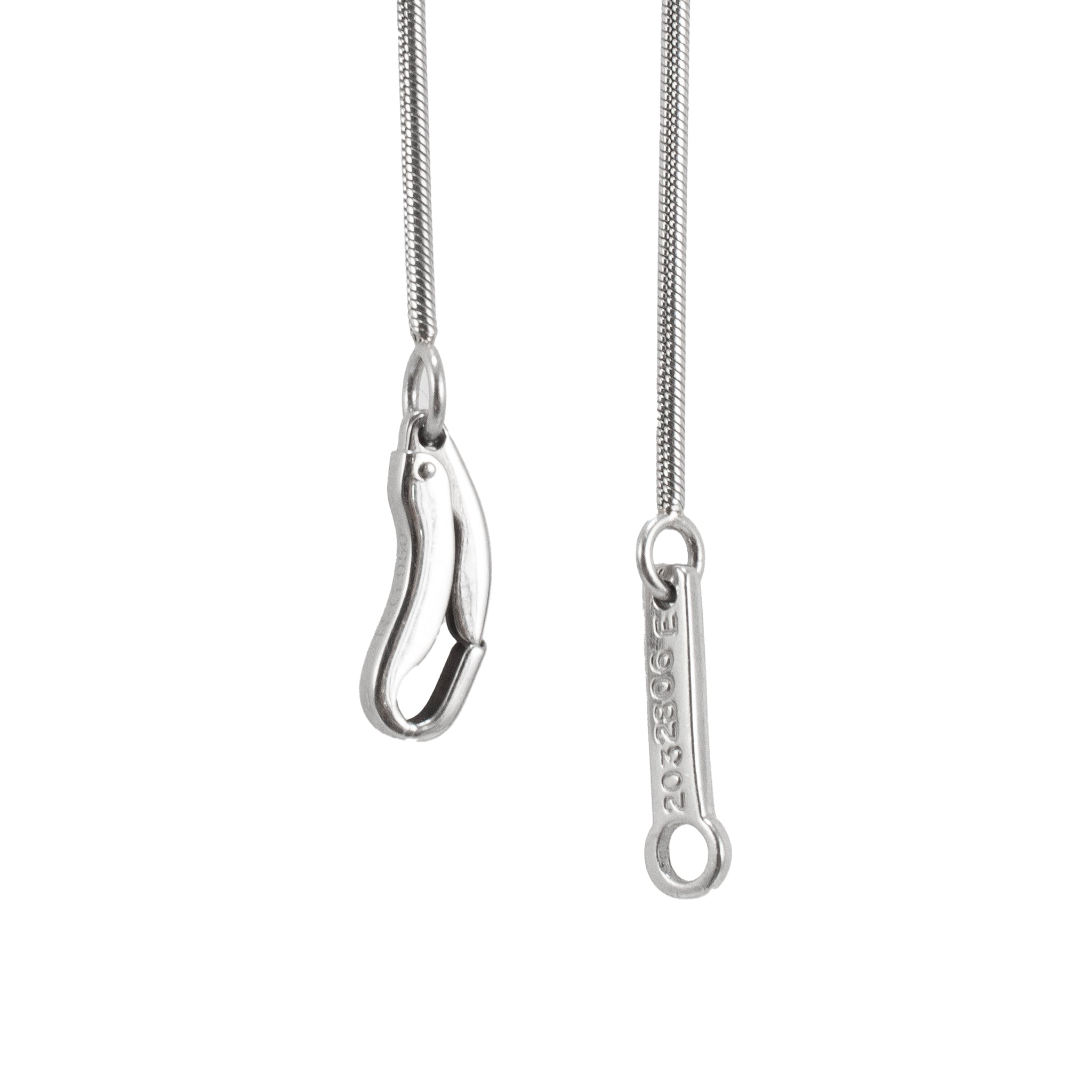 Jose Hess the Squiggle Collection 950 Platinum 0.15ct Round Diamond Necklace