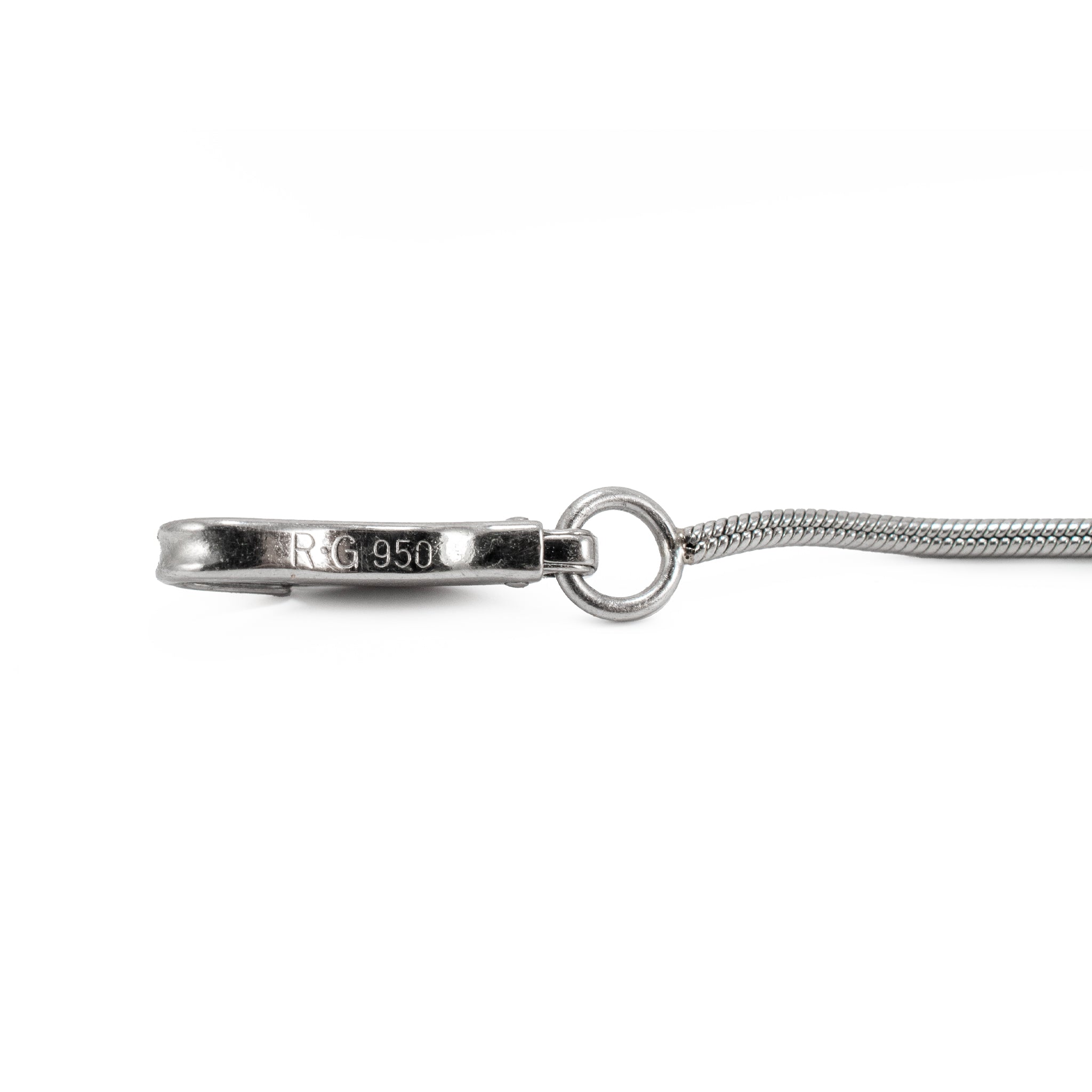 Jose Hess the Squiggle Collection 950 Platinum 0.15ct Round Diamond Necklace
