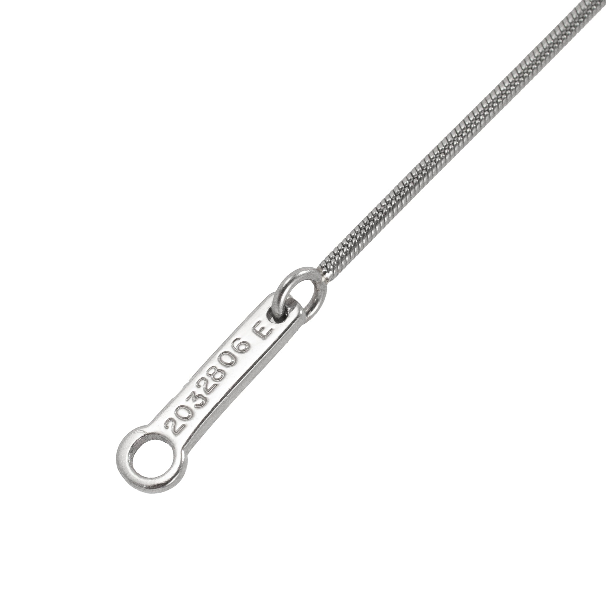 Jose Hess the Squiggle Collection 950 Platinum 0.15ct Round Diamond Necklace