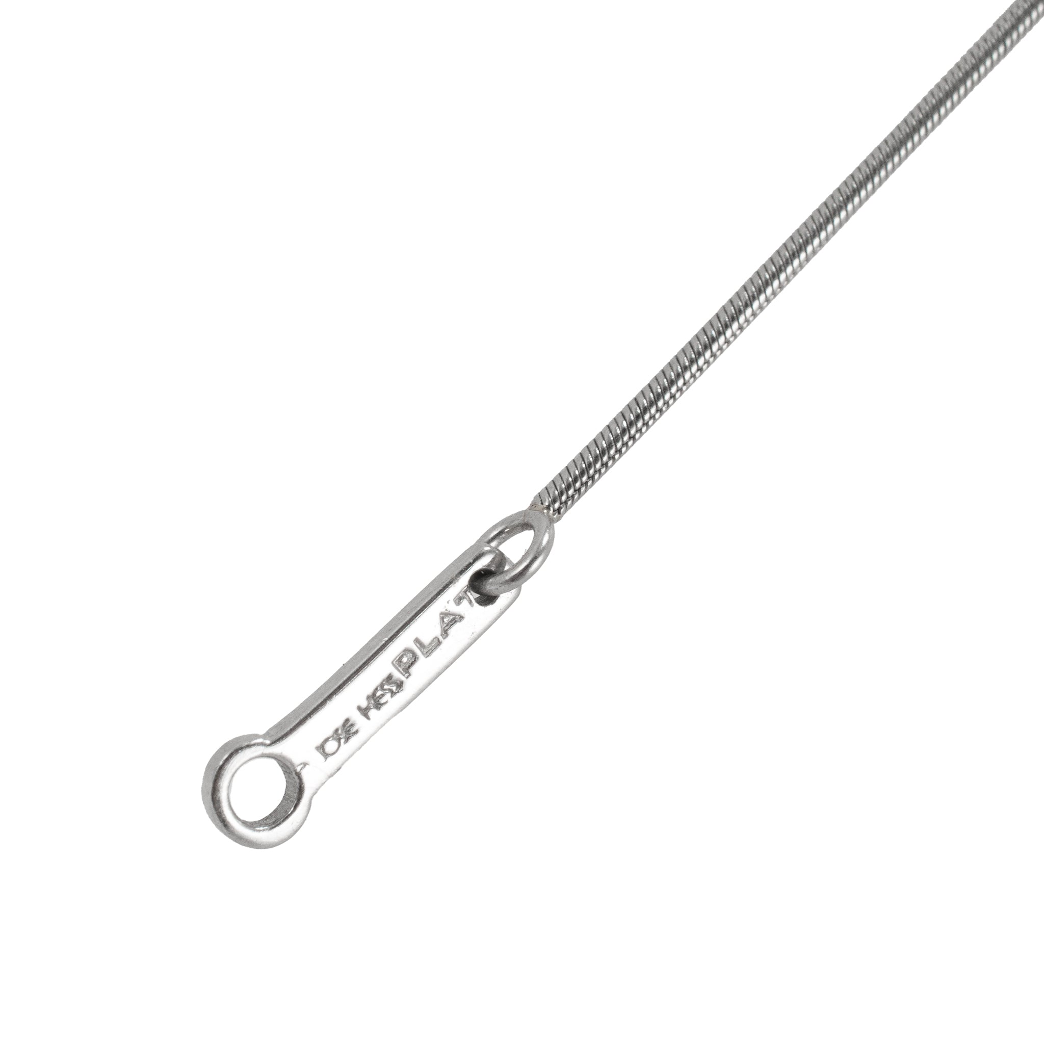 Jose Hess the Squiggle Collection 950 Platinum 0.15ct Round Diamond Necklace