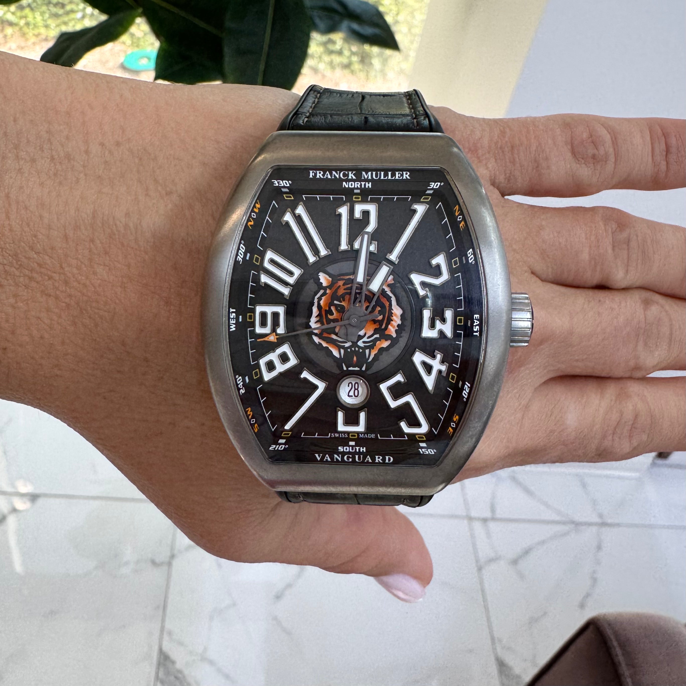 Franck Muller Vanguard Harimao 45MM V45 SC DTTT BR NR Tiger Titanium Watch