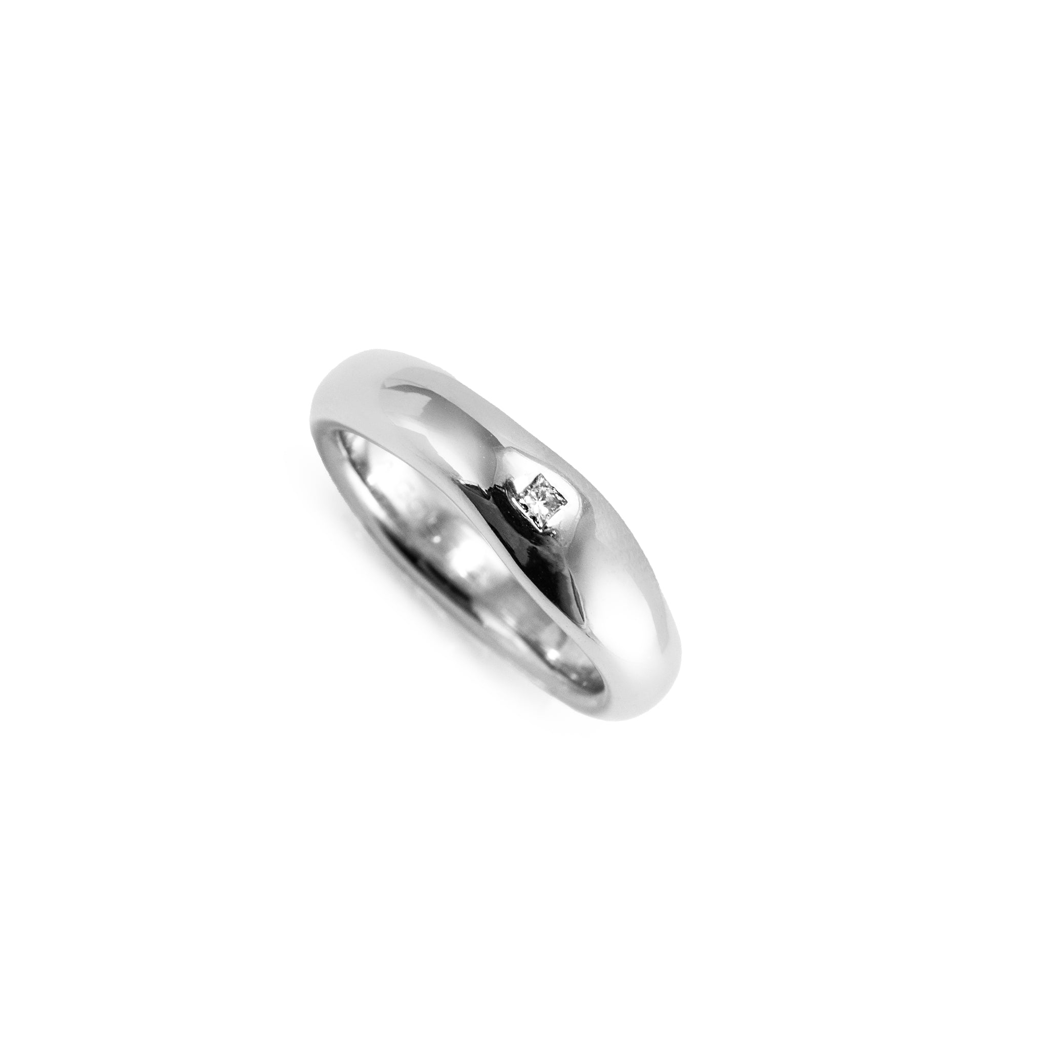 H. Stern Constance Collection 18K Noble Gold Princess Cut Diamond Band Ring