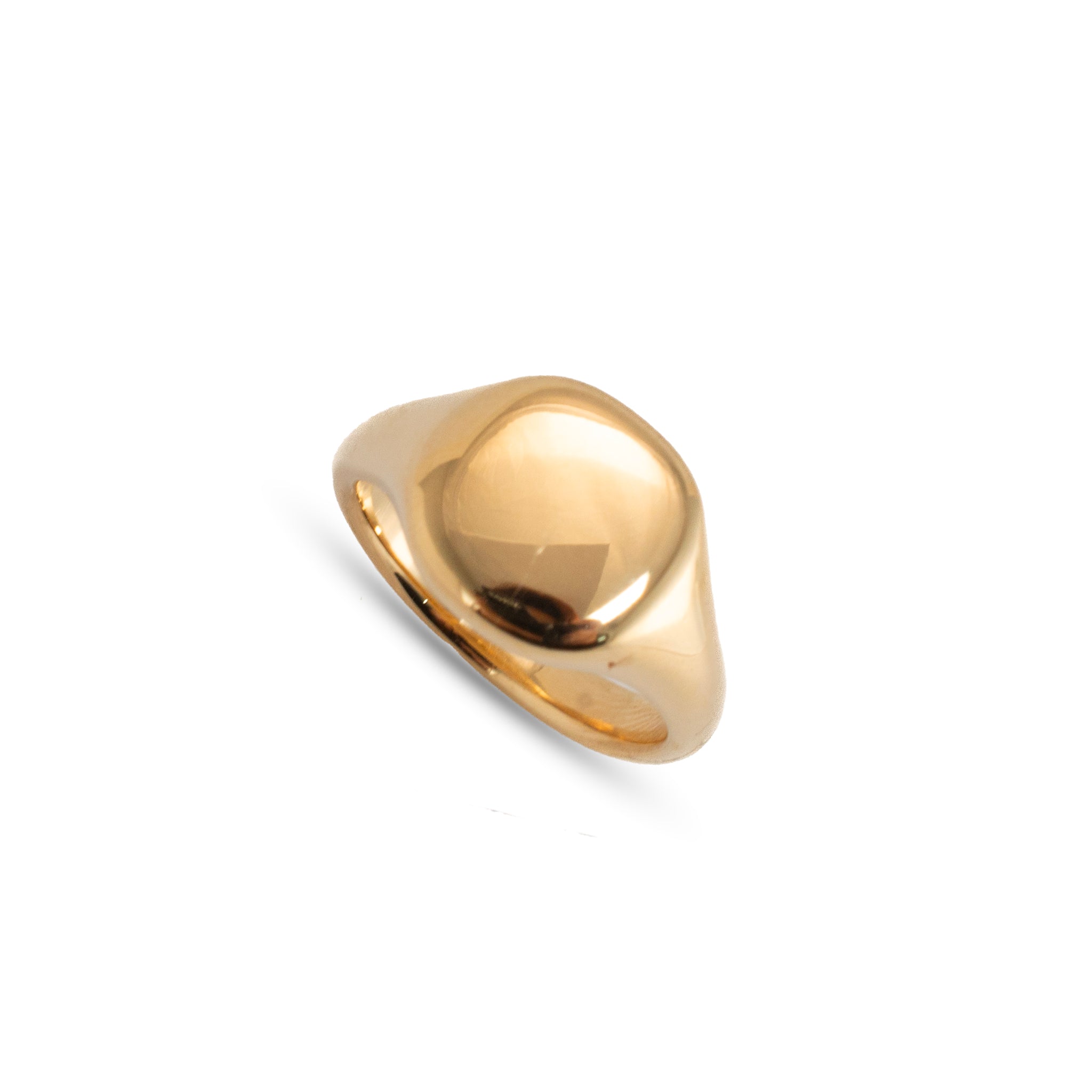 David Yurman Streamline Collection 18K Yellow Gold Signet Pinky Cocktail Ring