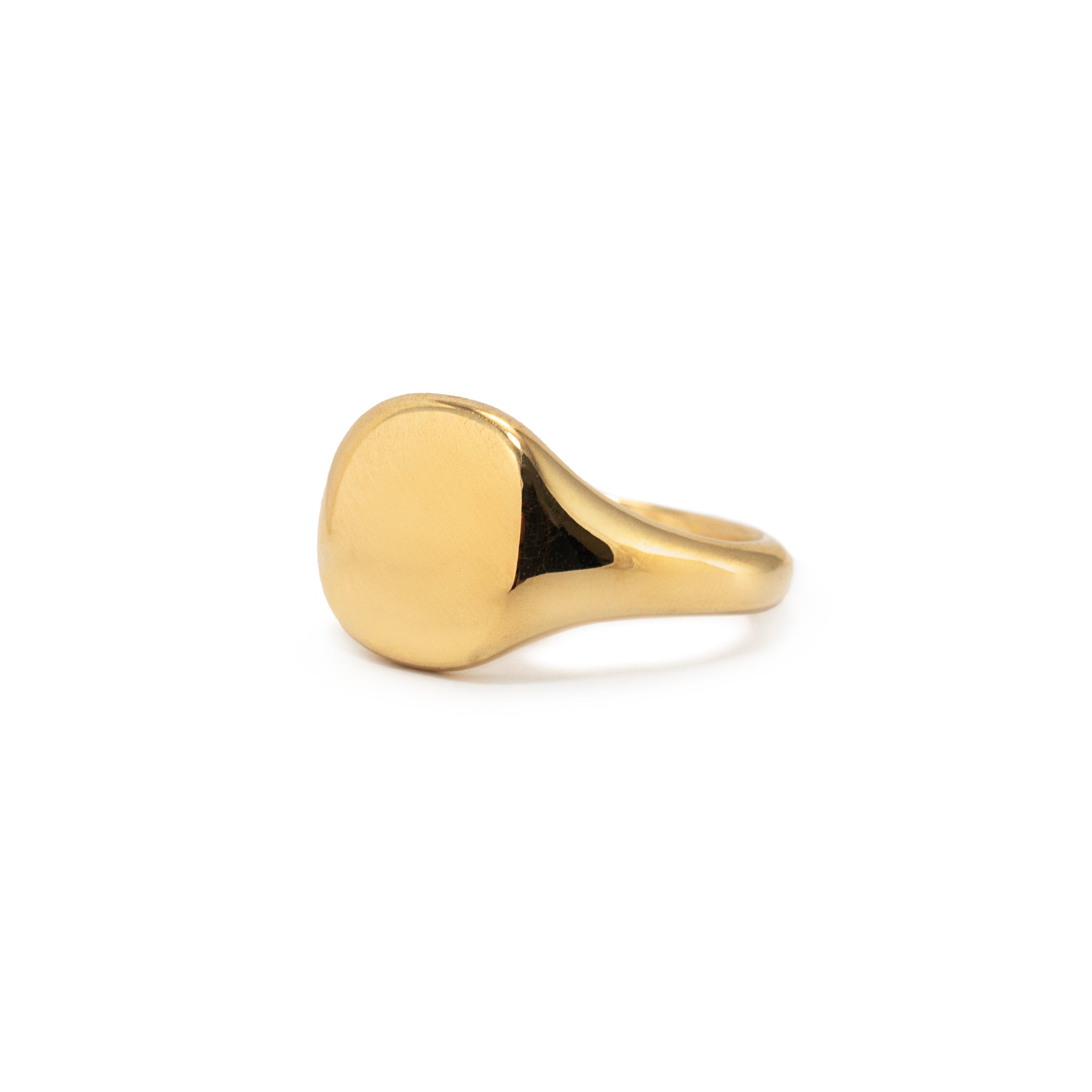 David Yurman Streamline Collection 18K Yellow Gold Signet Pinky Cocktail Ring