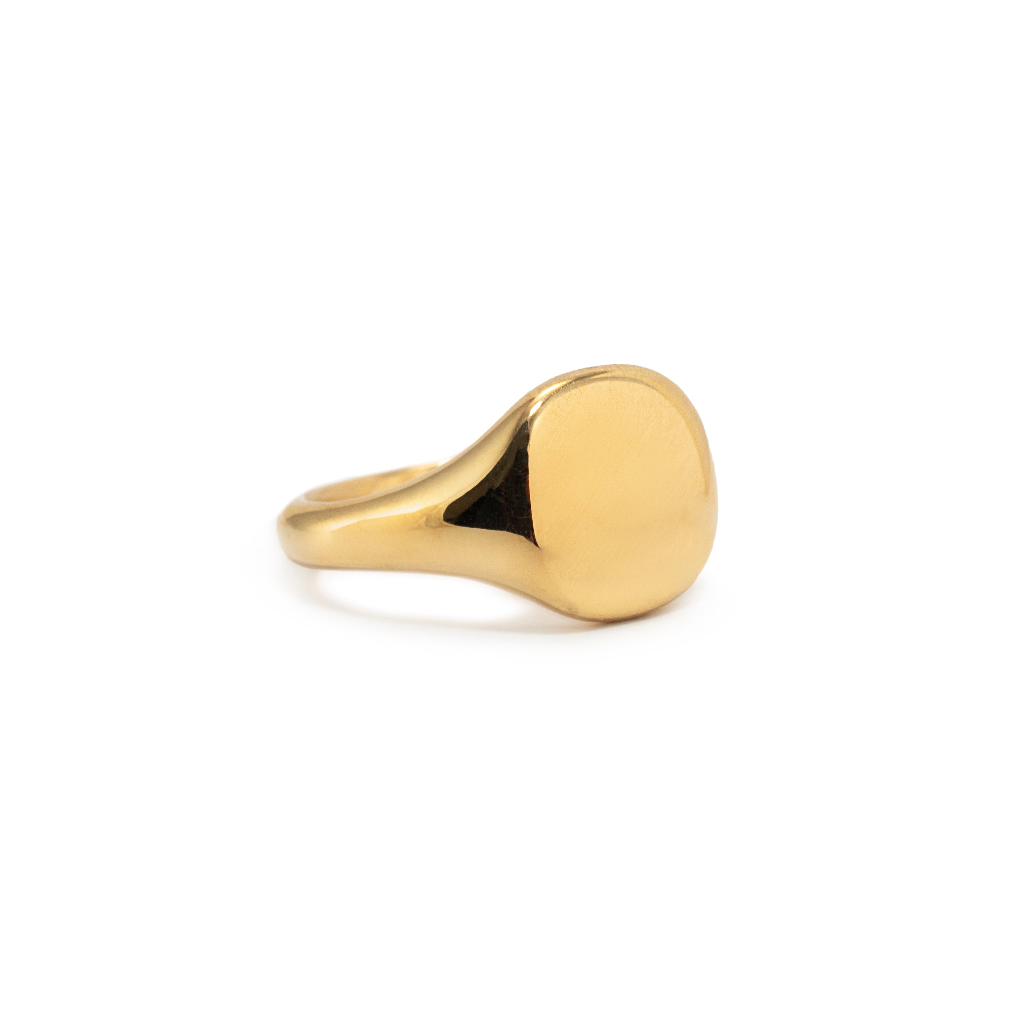 David Yurman Streamline Collection 18K Yellow Gold Signet Pinky Cocktail Ring