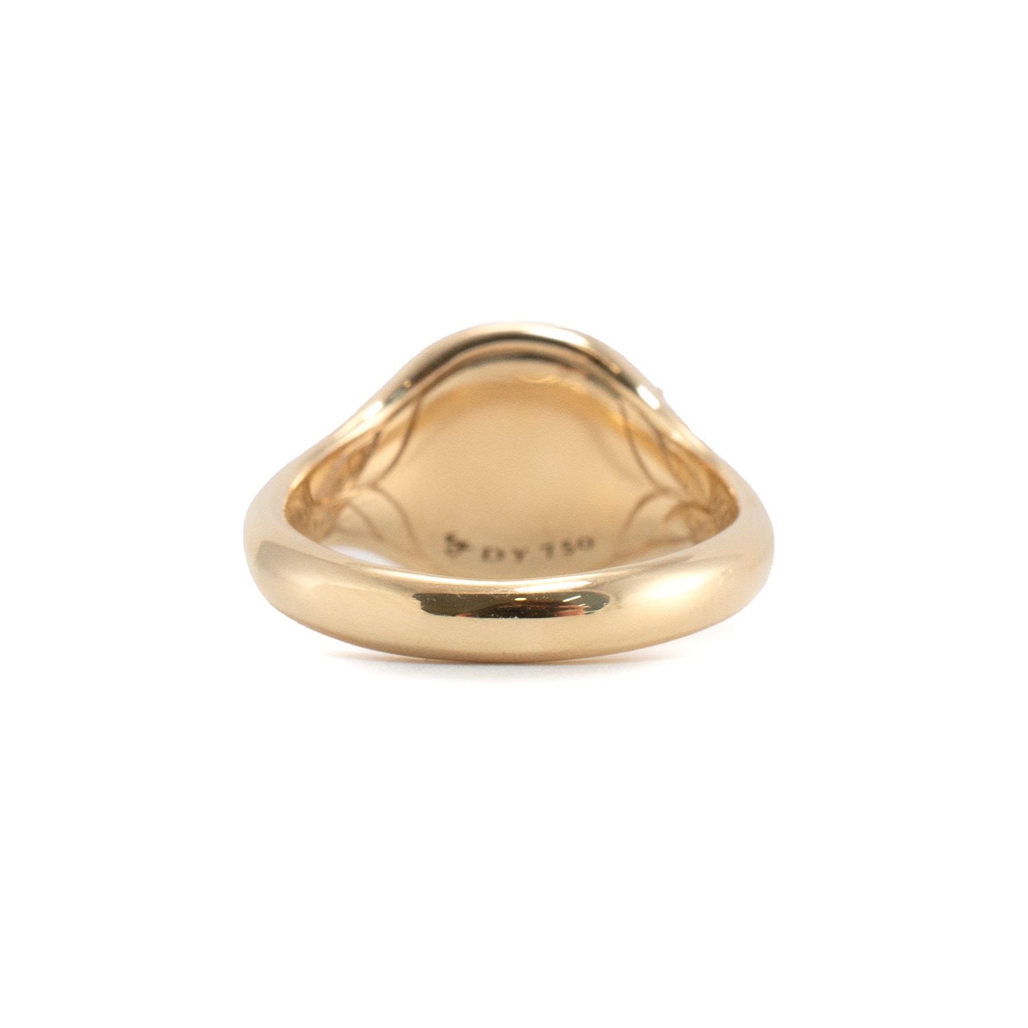 David Yurman Streamline Collection 18K Yellow Gold Signet Pinky Cocktail Ring
