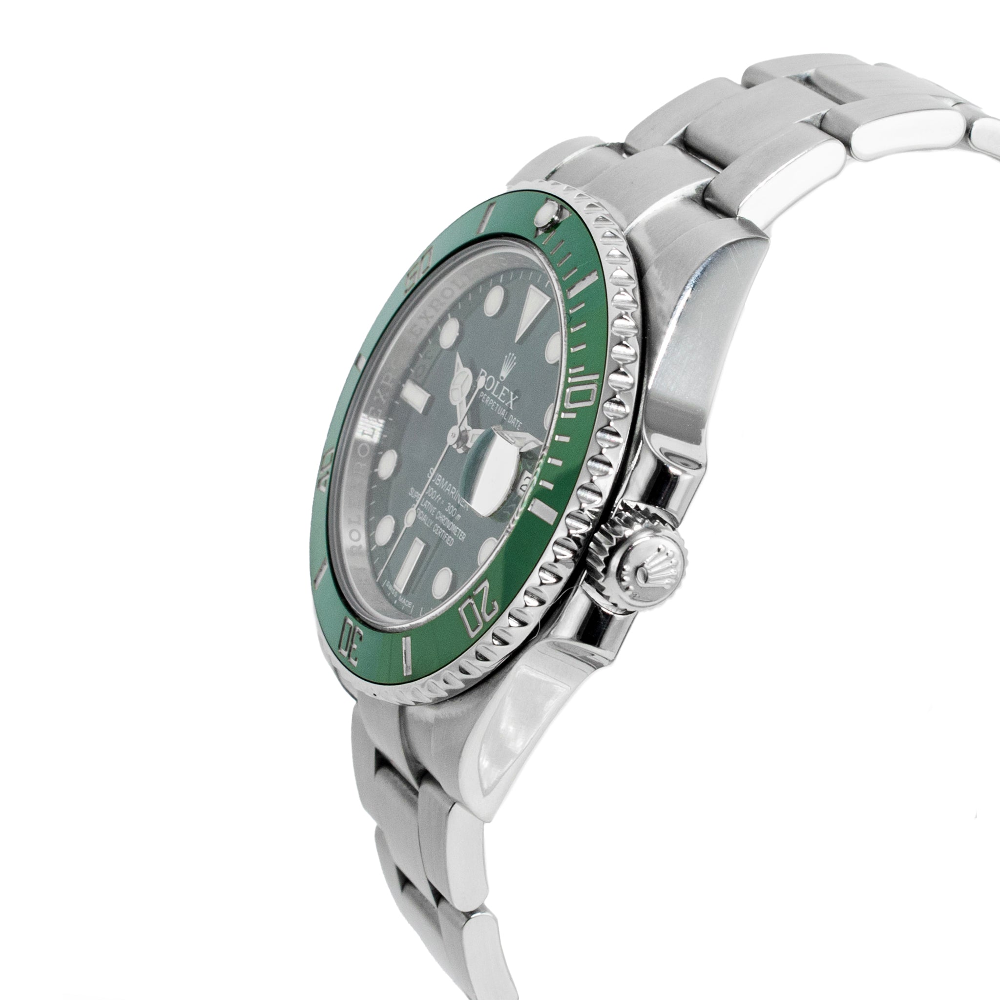 Rolex Submariner Date 40MM 116610LV Hulk Green Dial Oyster Ceramic Steel Watch