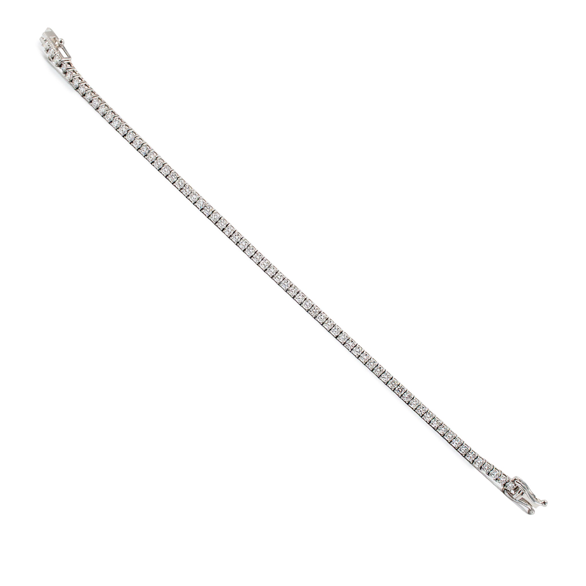 Lady’s 14K White Gold 4-Prong 2.55ct Lab Grown Diamond Tennis Bracelet