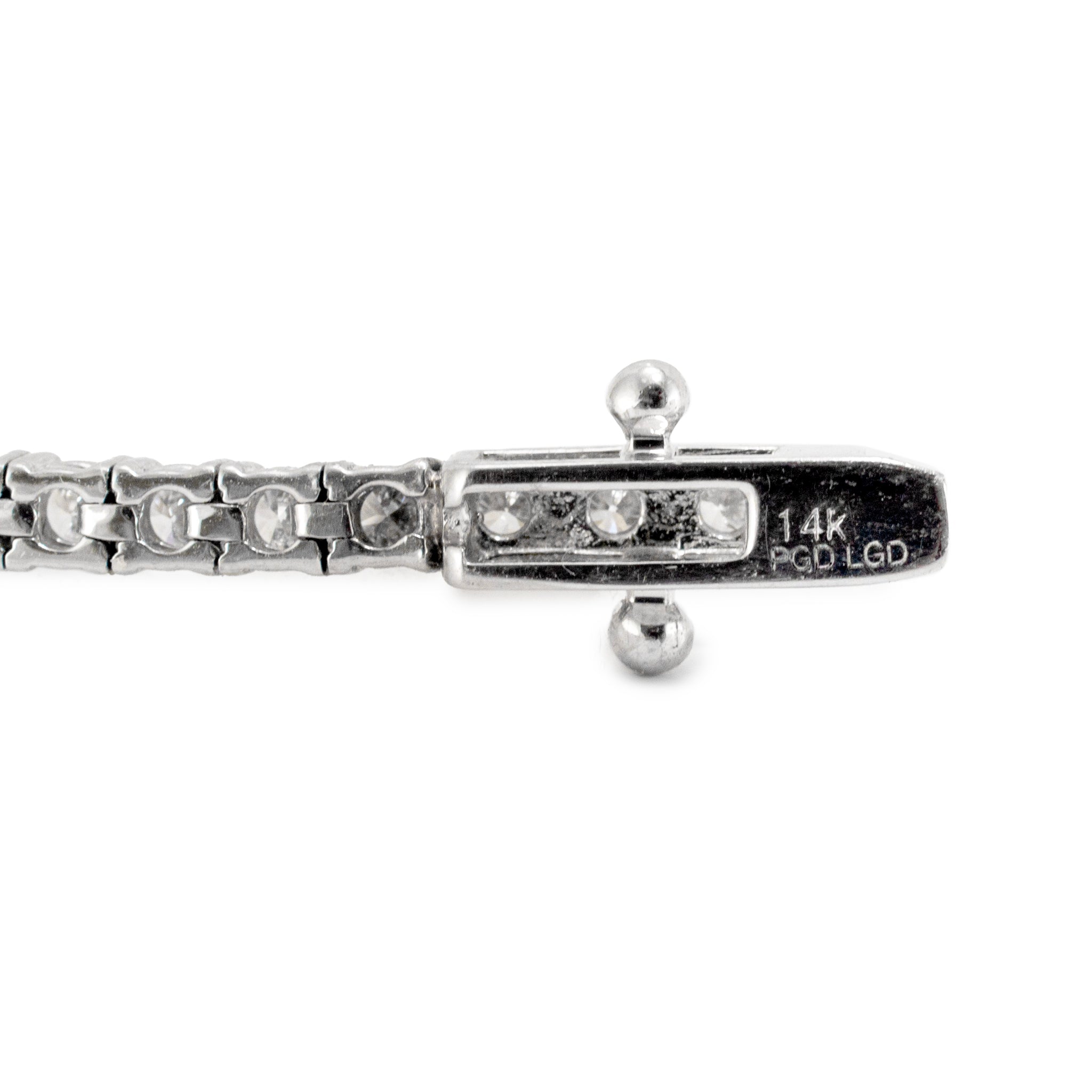 Lady’s 14K White Gold 4-Prong 2.55ct Lab Grown Diamond Tennis Bracelet