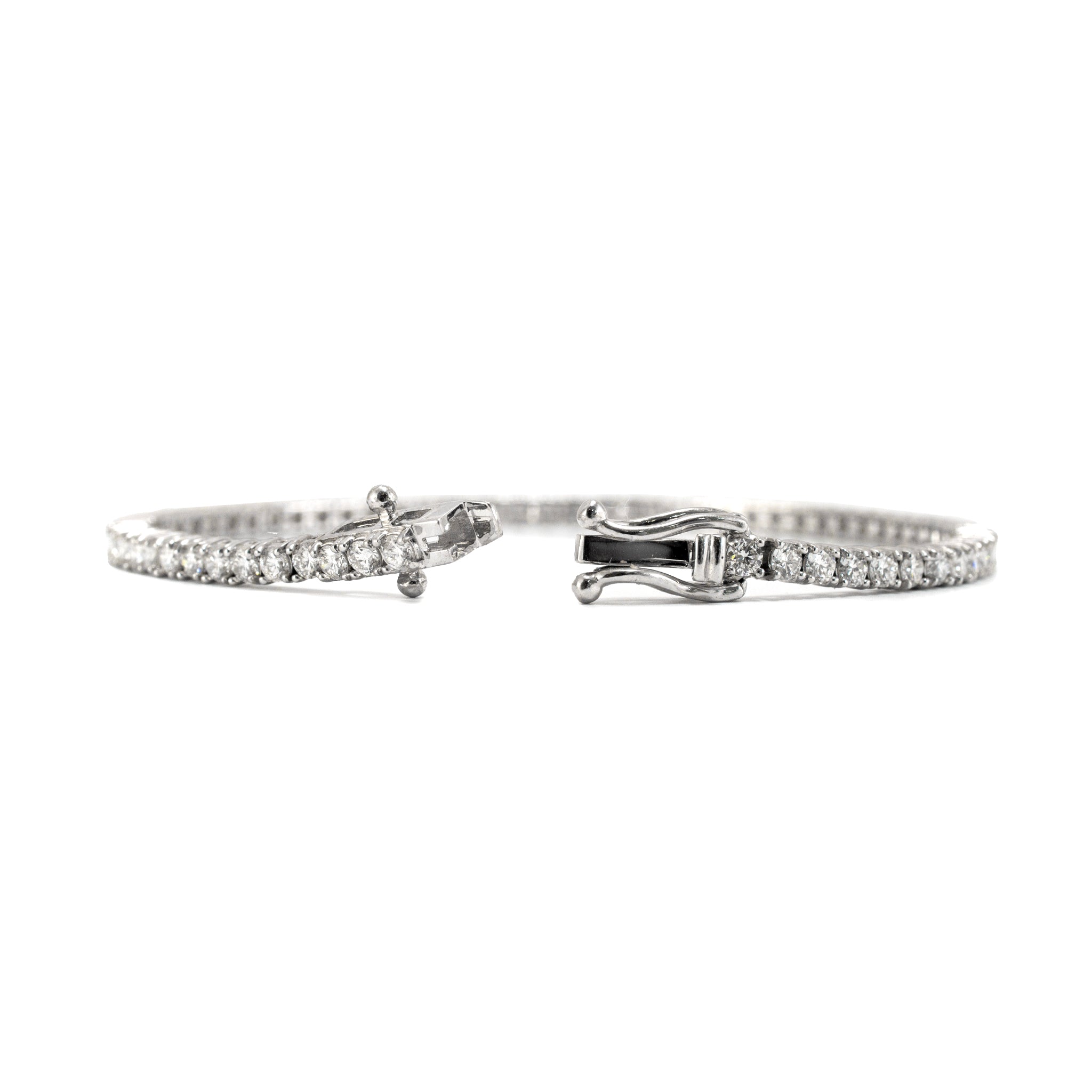 Lady’s 14K White Gold 4-Prong 2.55ct Lab Grown Diamond Tennis Bracelet