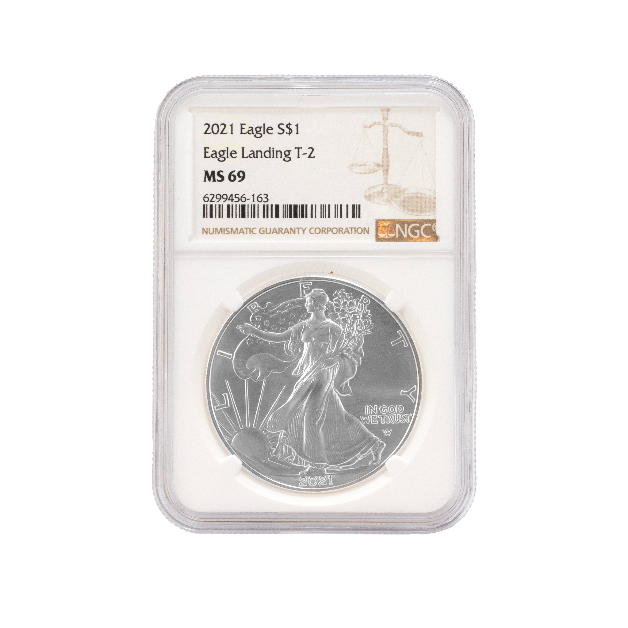 2006 1 Oz NGC MS 69 1$ Fine Silver American Eagle Liberty Coin