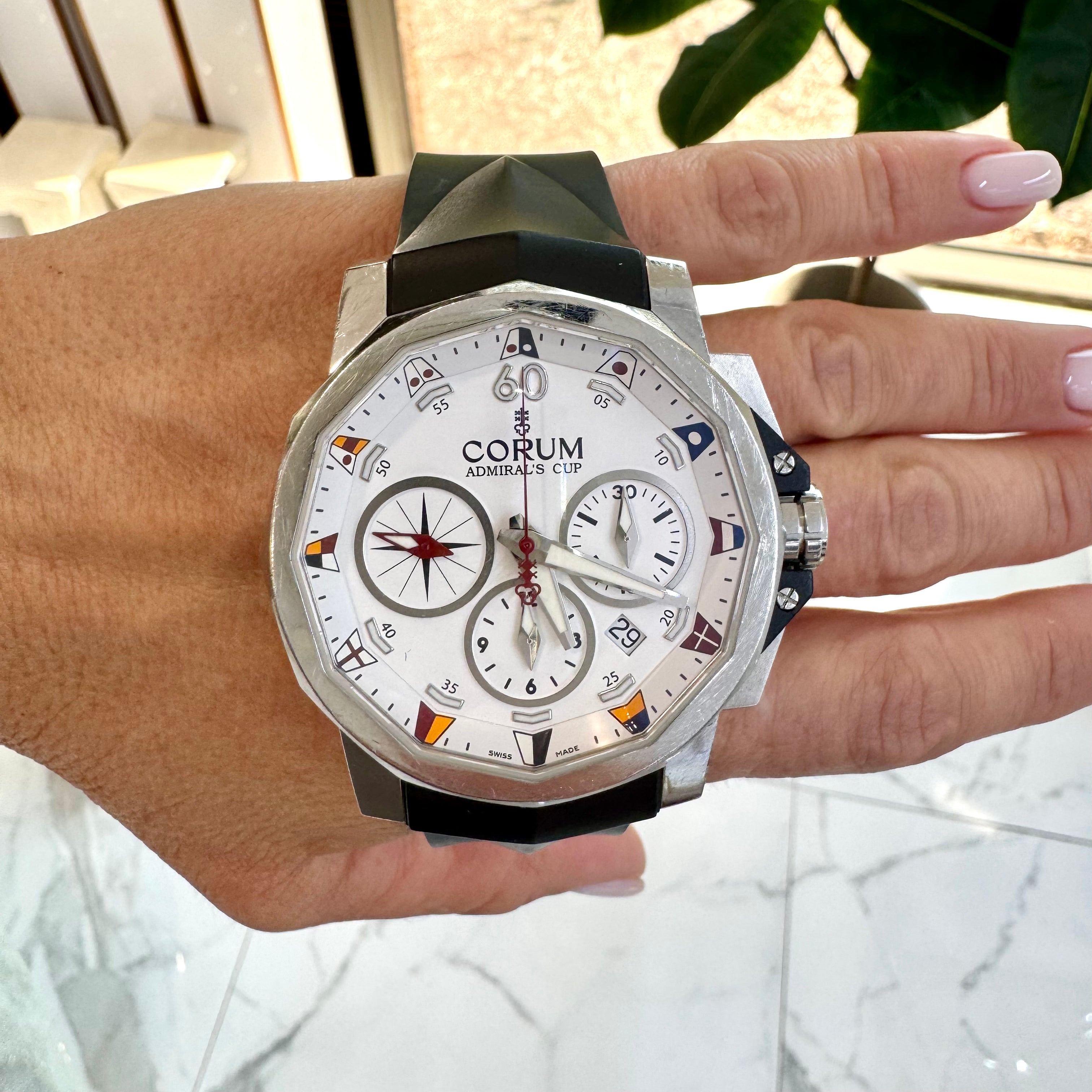 Corum Admiral’s Cup Challenge 44MM 01.0007 Steel Chronograph Automatic Watch