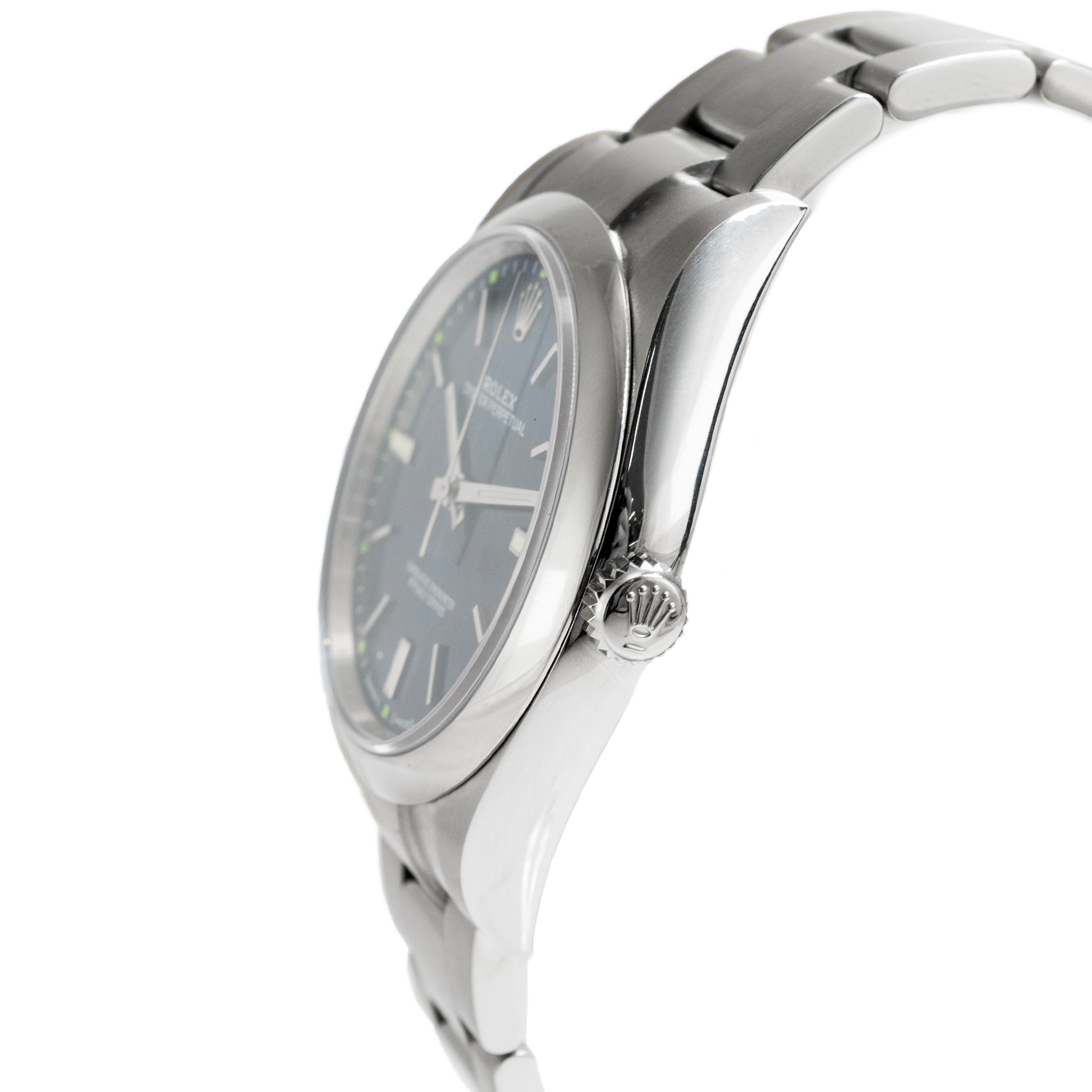 2017 Rolex Oyster Perpetual 39MM 114300 Blue Dial Oyster Stainless Steel Watch