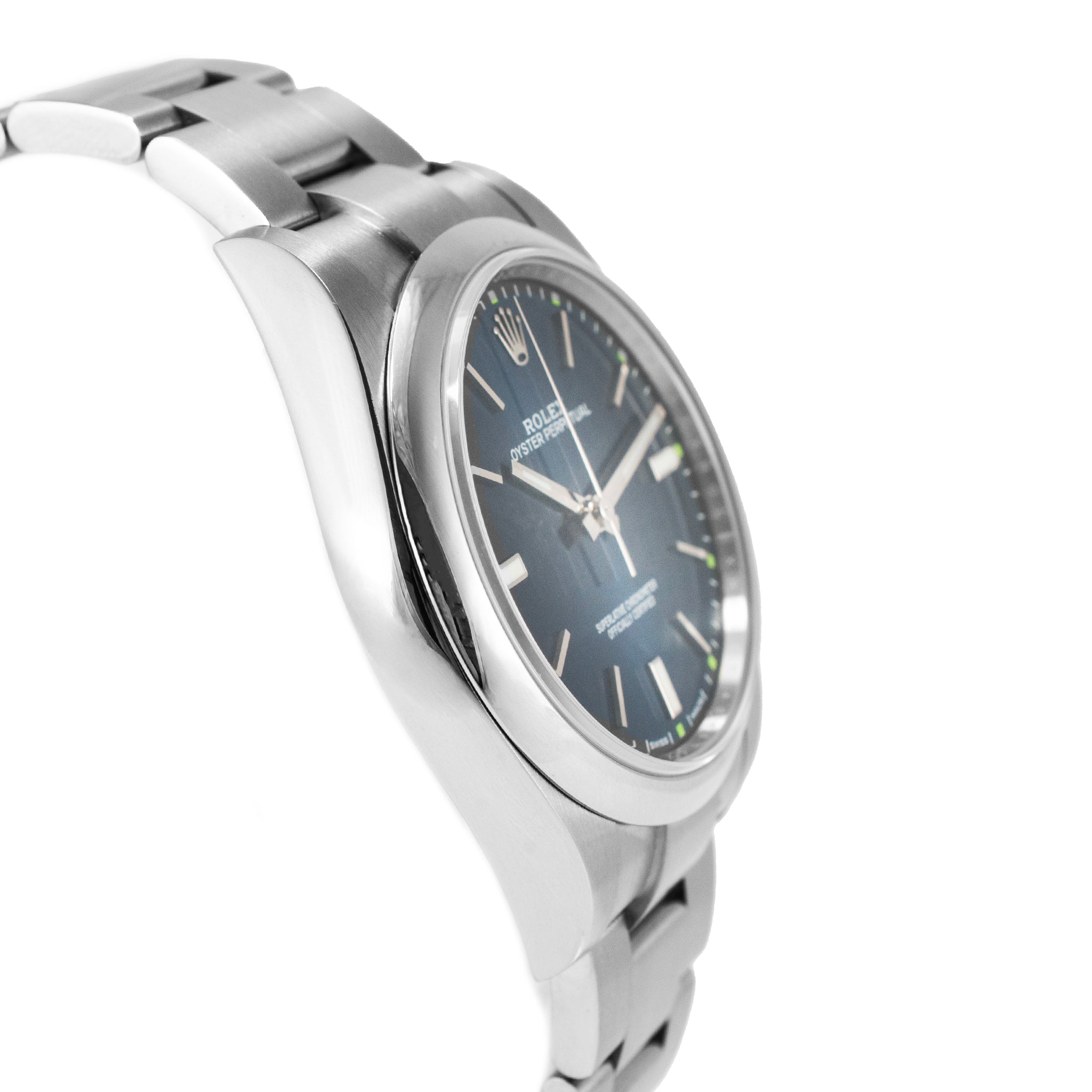 2017 Rolex Oyster Perpetual 39MM 114300 Blue Dial Oyster Stainless Steel Watch