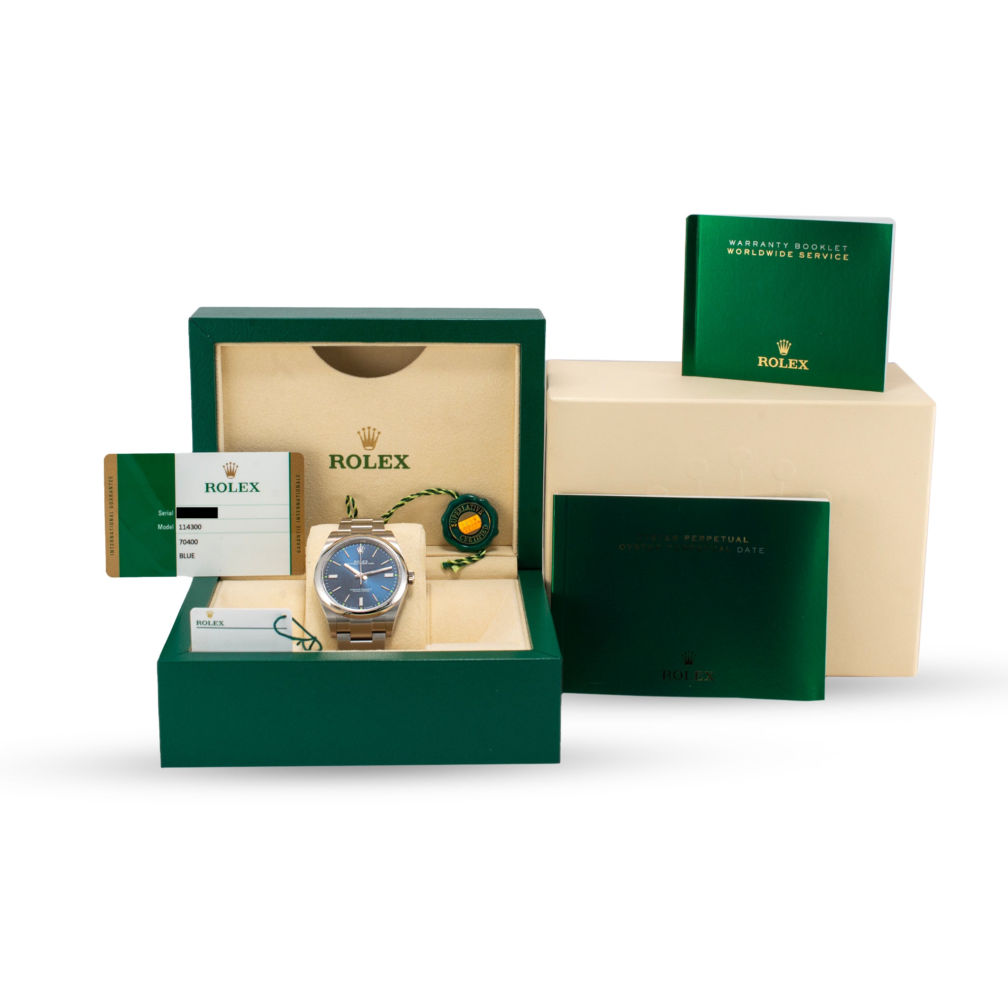 2017 Rolex Oyster Perpetual 39MM 114300 Blue Dial Oyster Stainless Steel Watch