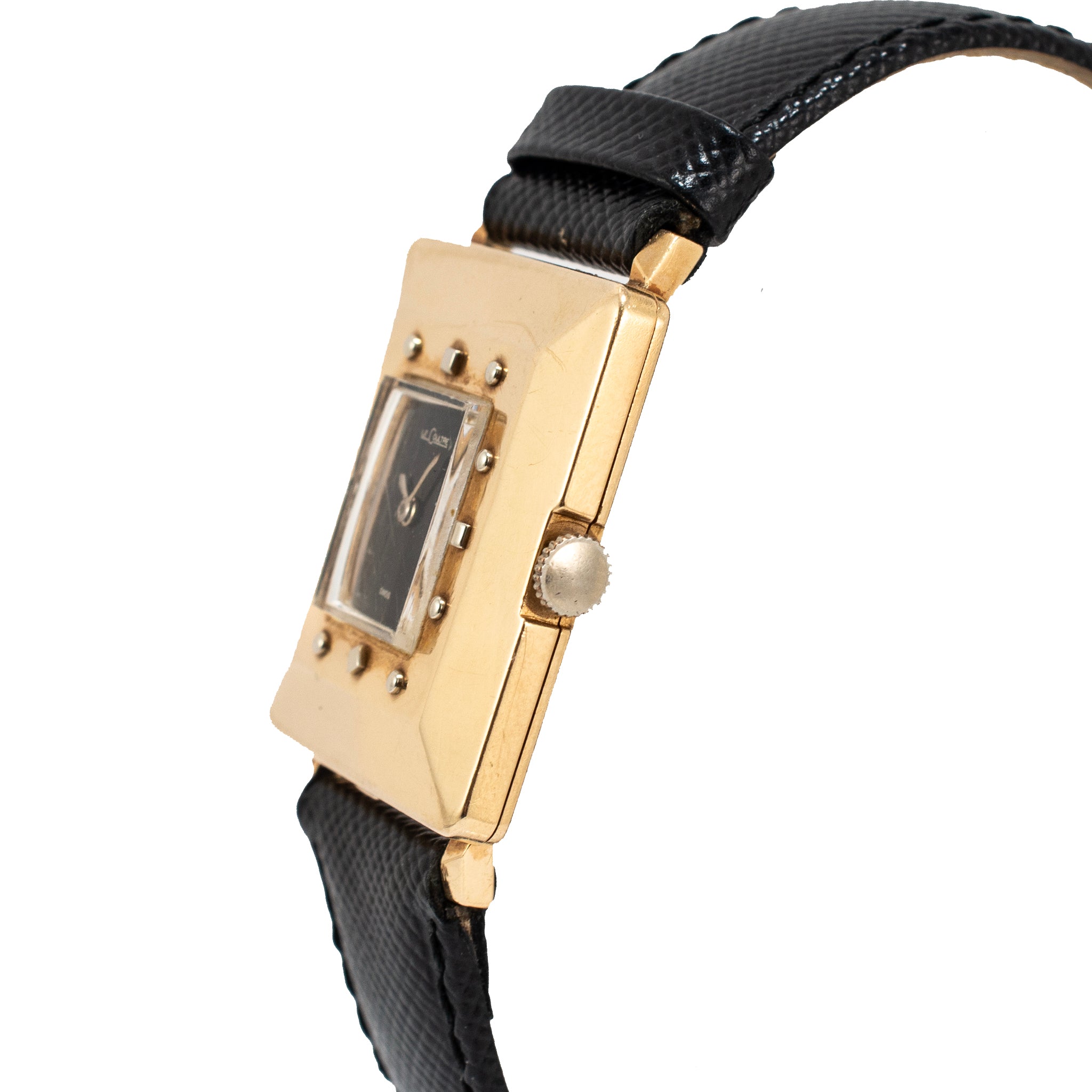 Antique Art Deco Le Coultre 32MM 14K Yellow Gold Manual Winding Watch