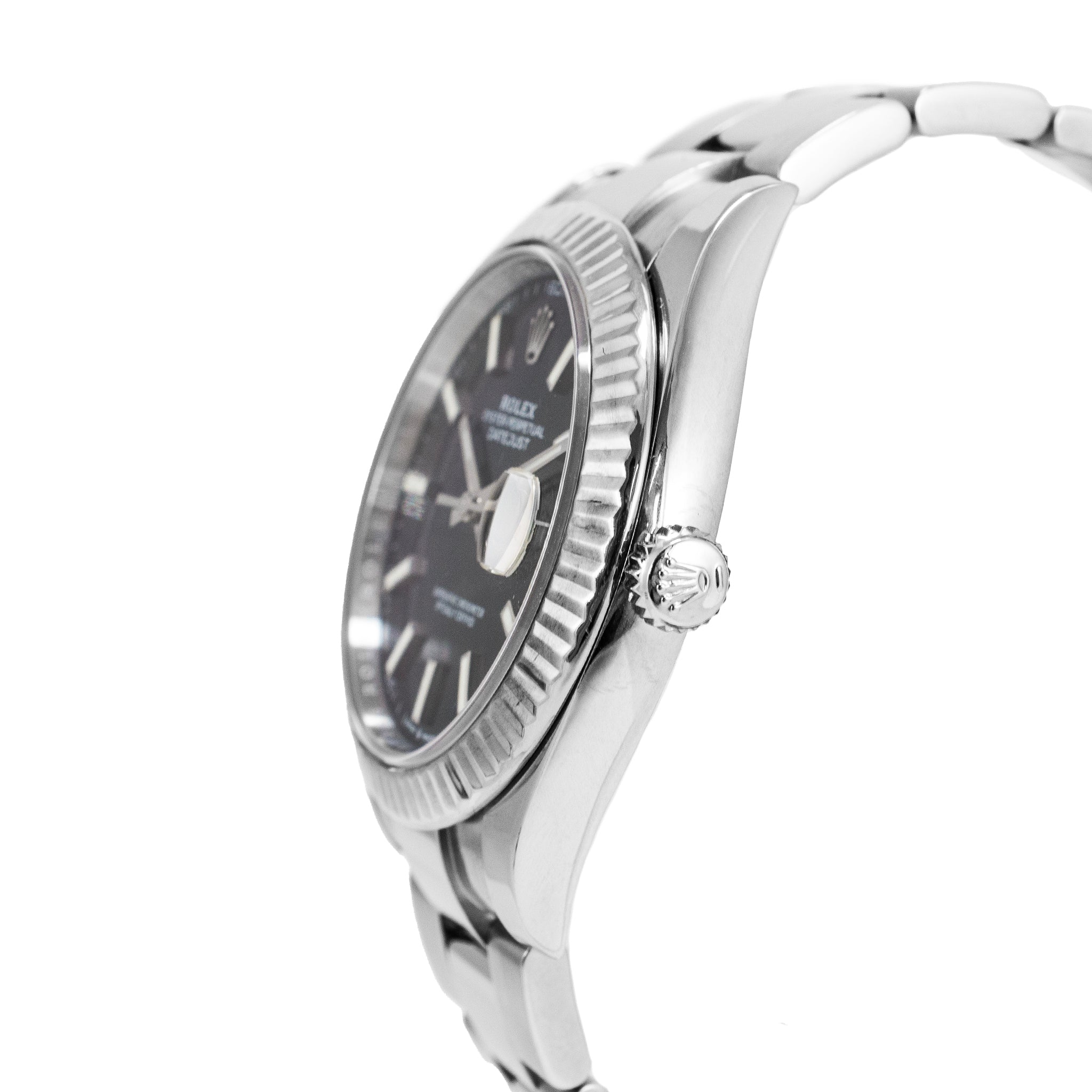 Rolex Datejust 41MM 126334 Black Stick Fluted Bezel Oyster Steel Men’s Watch