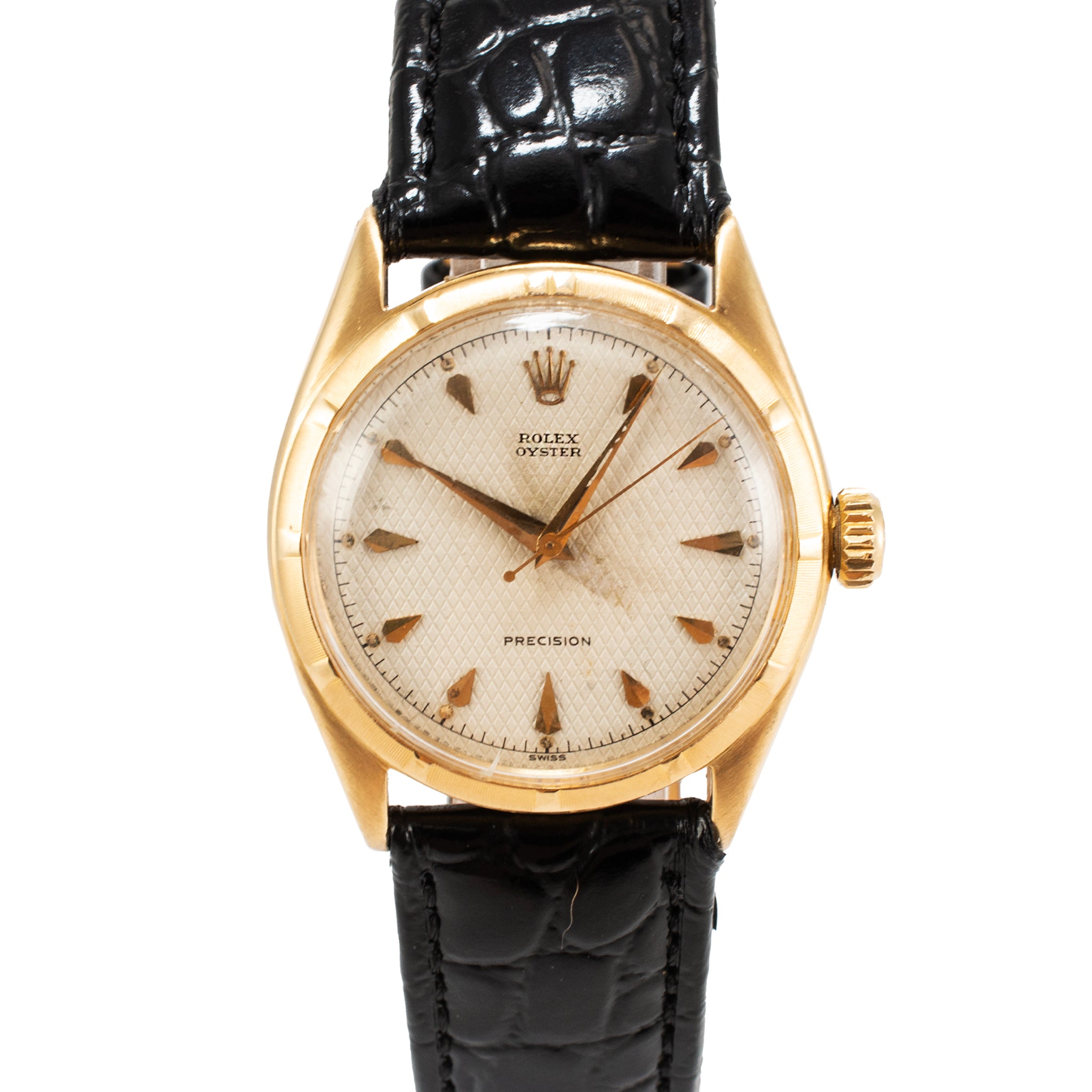 Vintage 1962 Rolex Oyster Precision 32MM 6418 18K Gold Manual Winding Watch